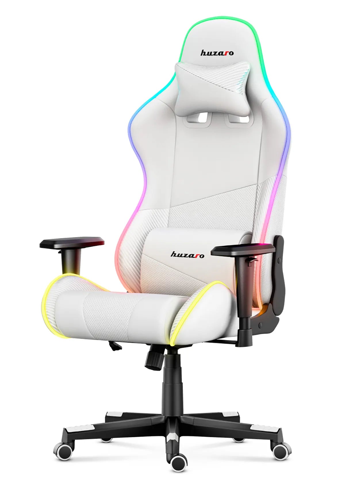 HUZARO FORCE 6.2 Weiß RGB LED Gaming-Stuhl
