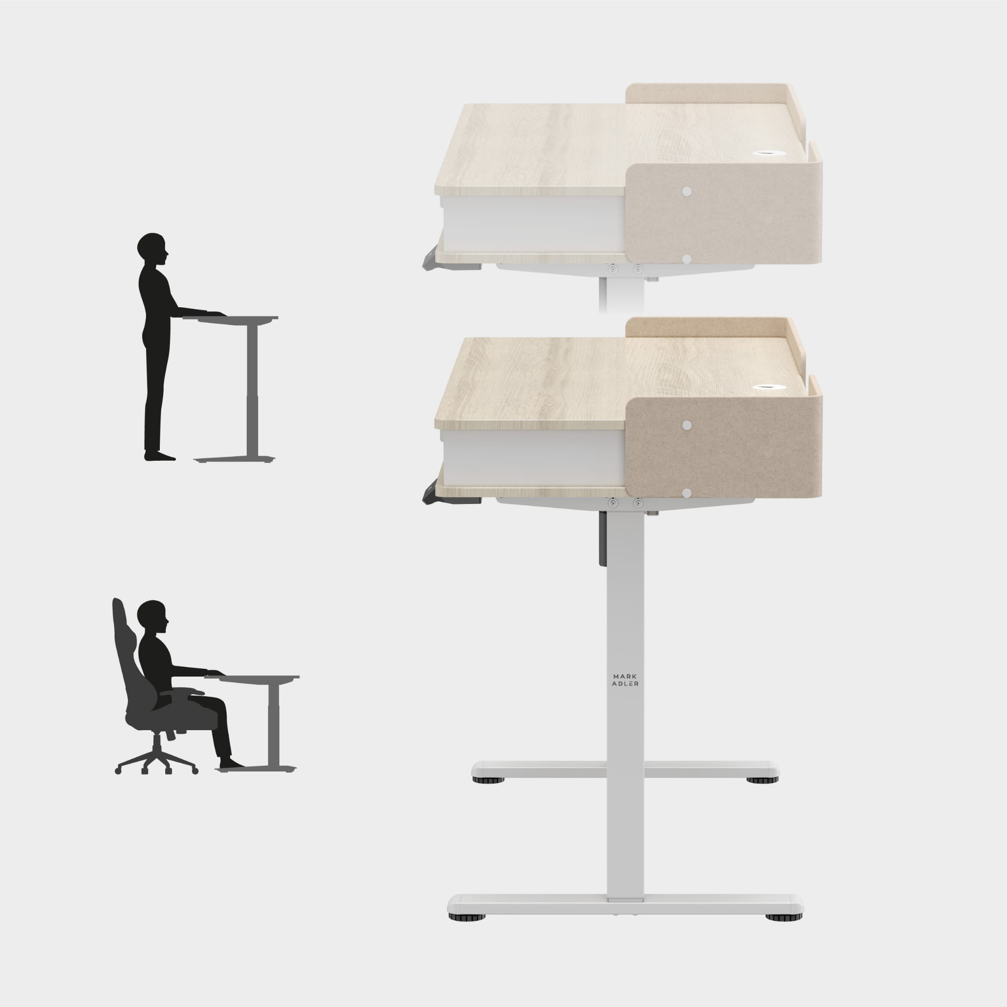 Mark Adler Leader 8.0 Weiß elektrischer Schreibtisch