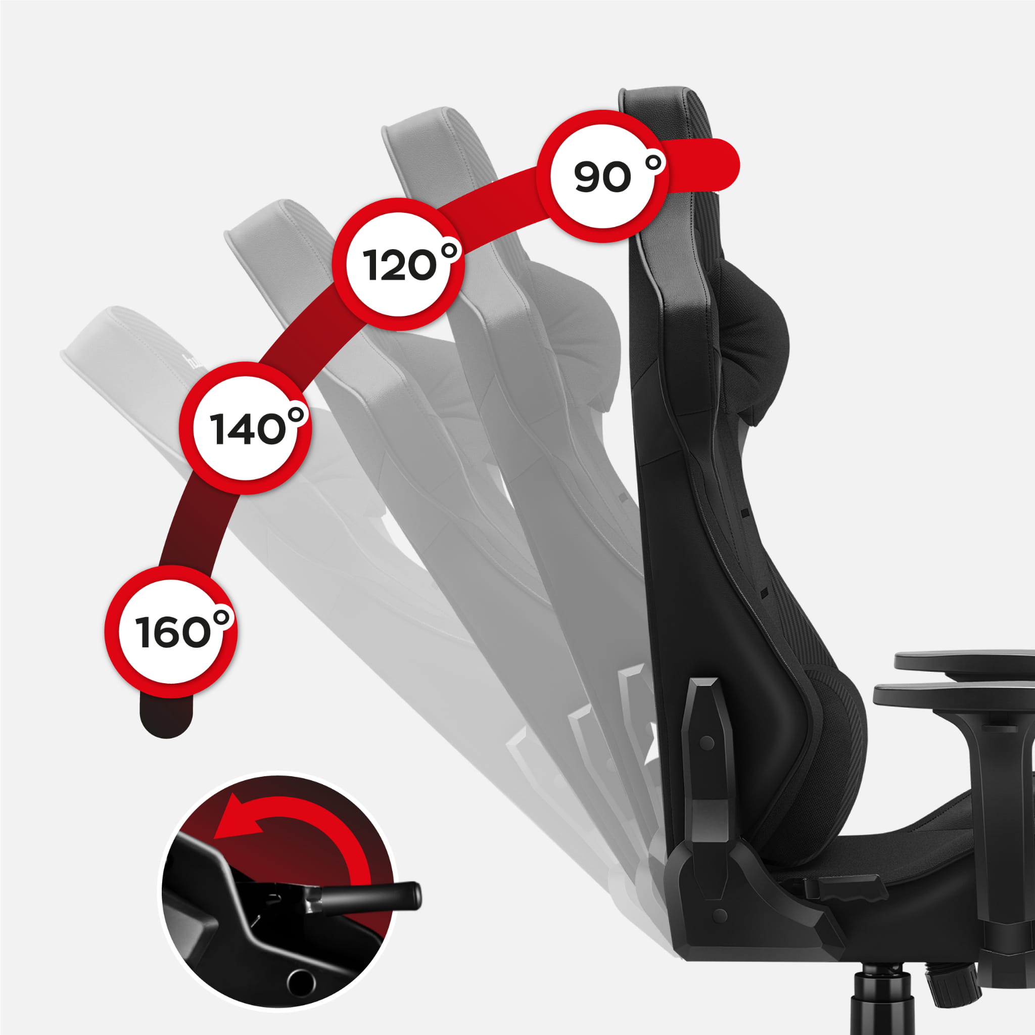 HUZARO FORCE 7.6 Gaming-Stuhl Schwarz