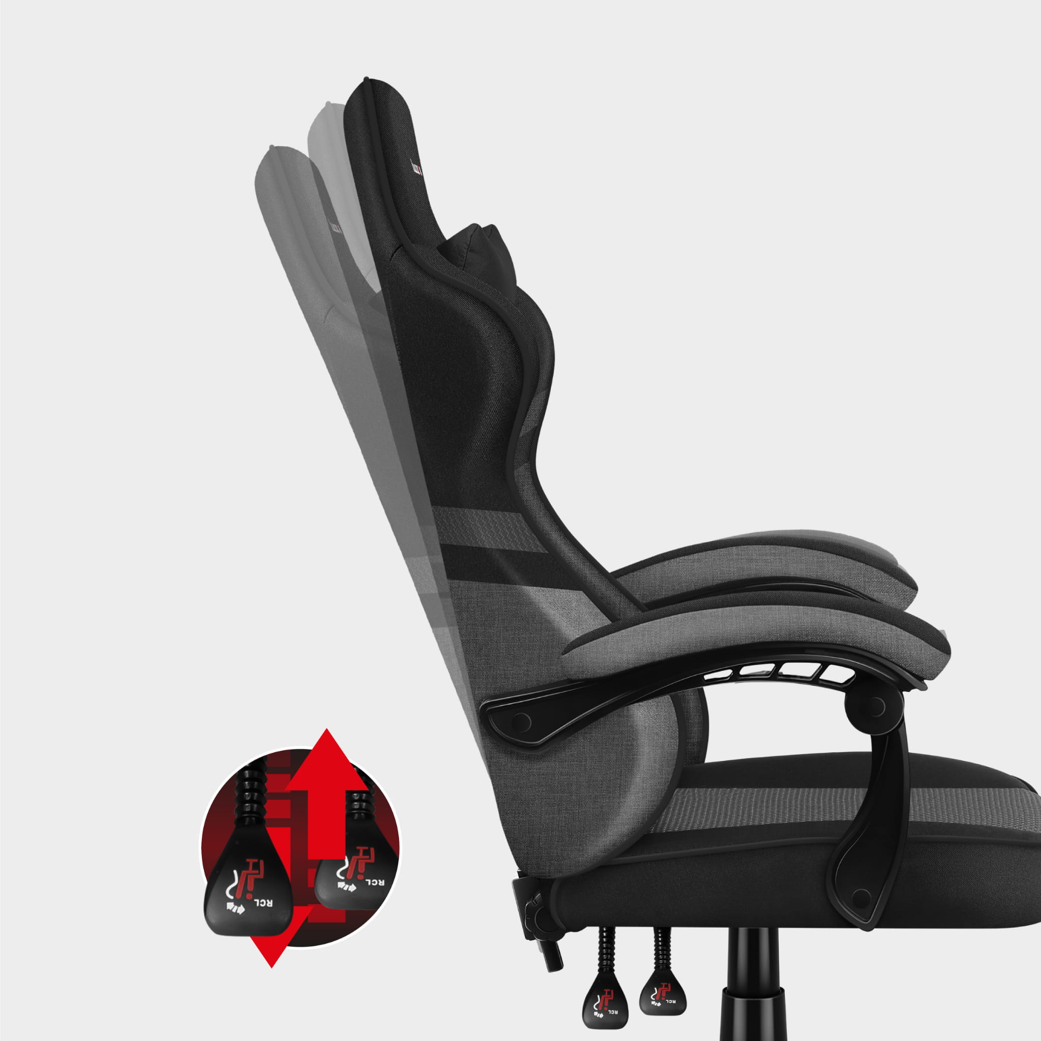 HUZARO FORCE 4.4 Grau Mesh Gaming-Stuhl