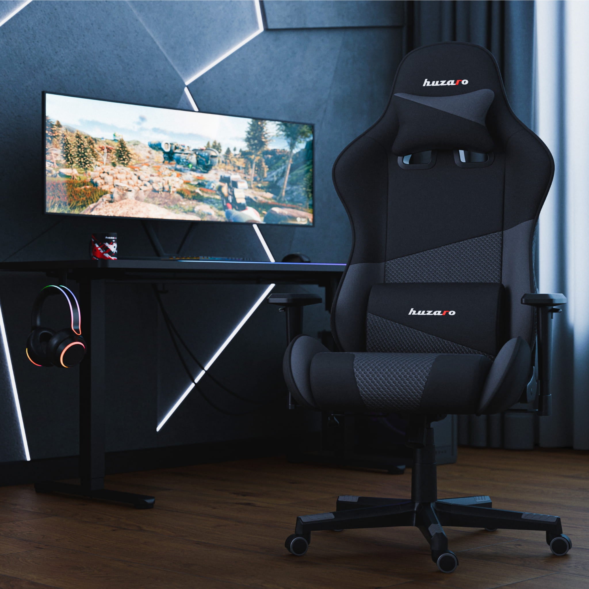 HUZARO FORCE 6.2 Grau Mesh Gaming-Stuhl