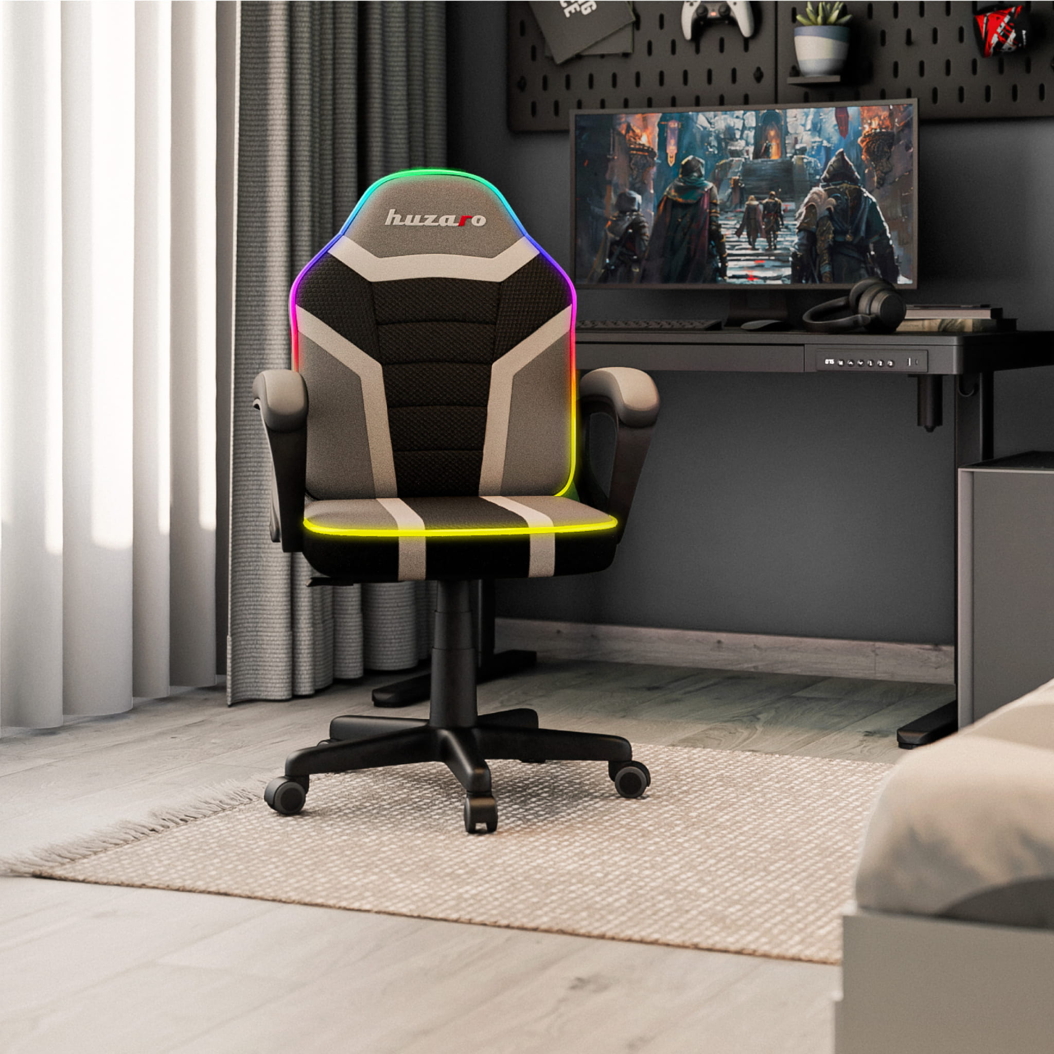 HUZARO RANGER 1.0 RGB LED Gaming-Stuhl für Kinder