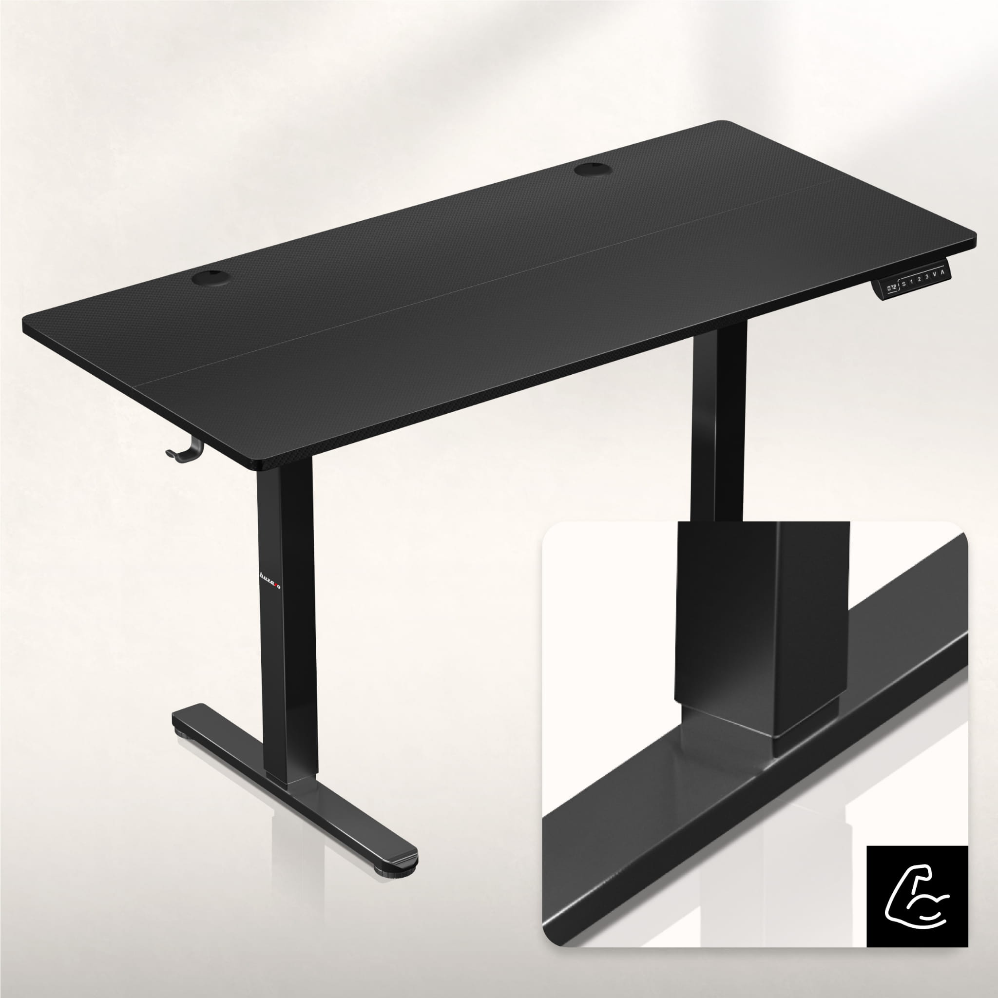 Huzaro Hero 8.2 Schwarz Elektrischer Schreibtisch