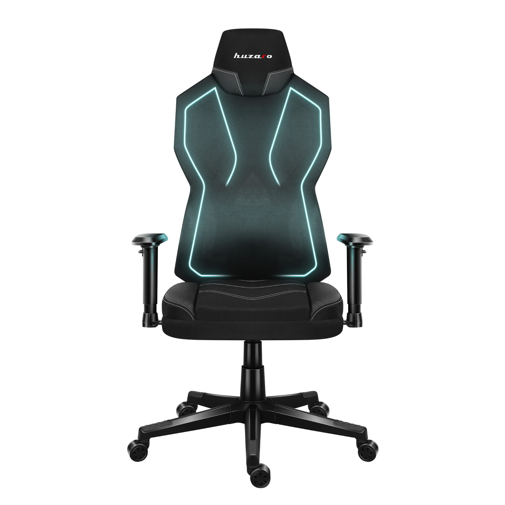 HUZARO Combat 6.2 Schwarzer RGB LED Gaming-Stuhl