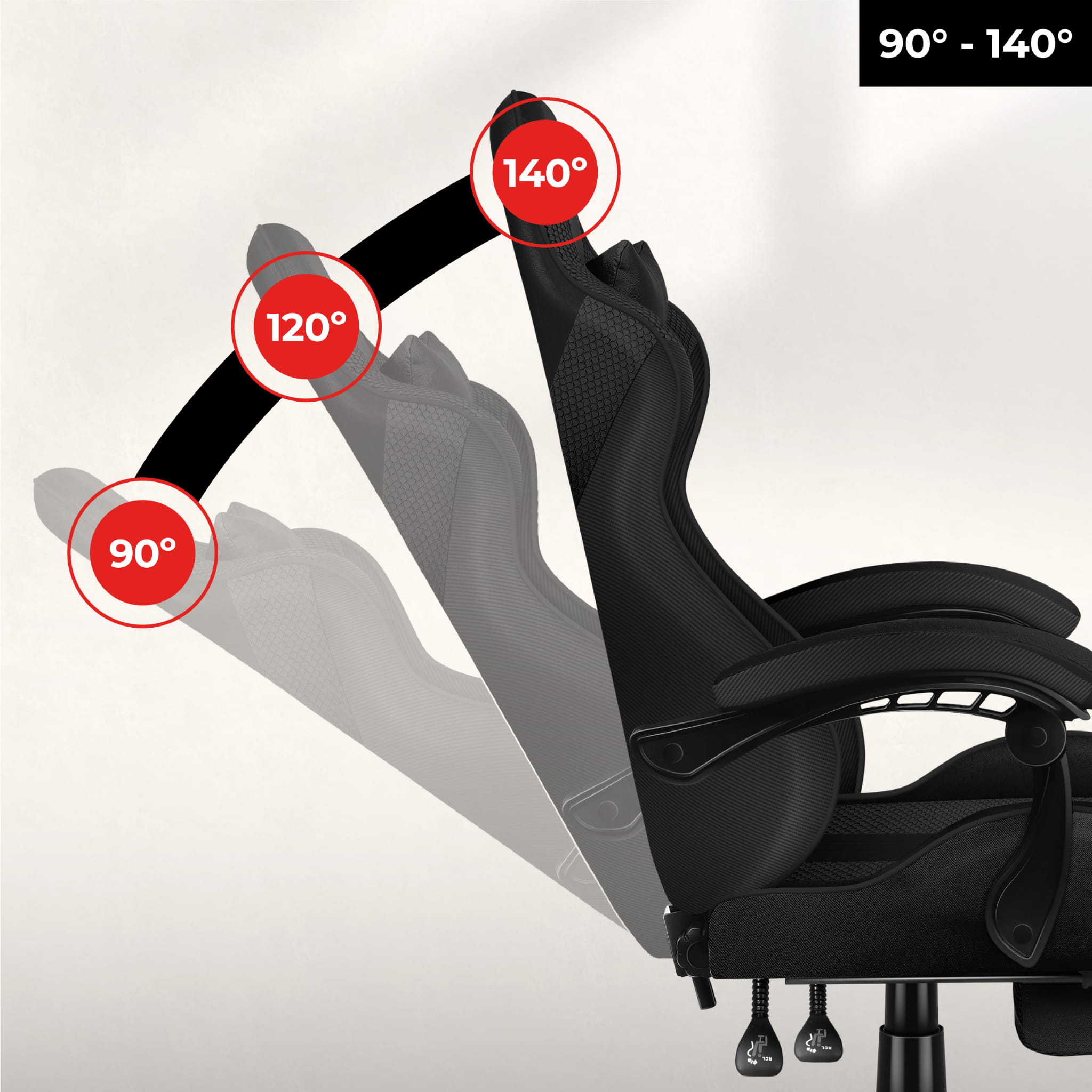 HUZARO Force 4.7 Carbon Mesh Gaming-Stuhl