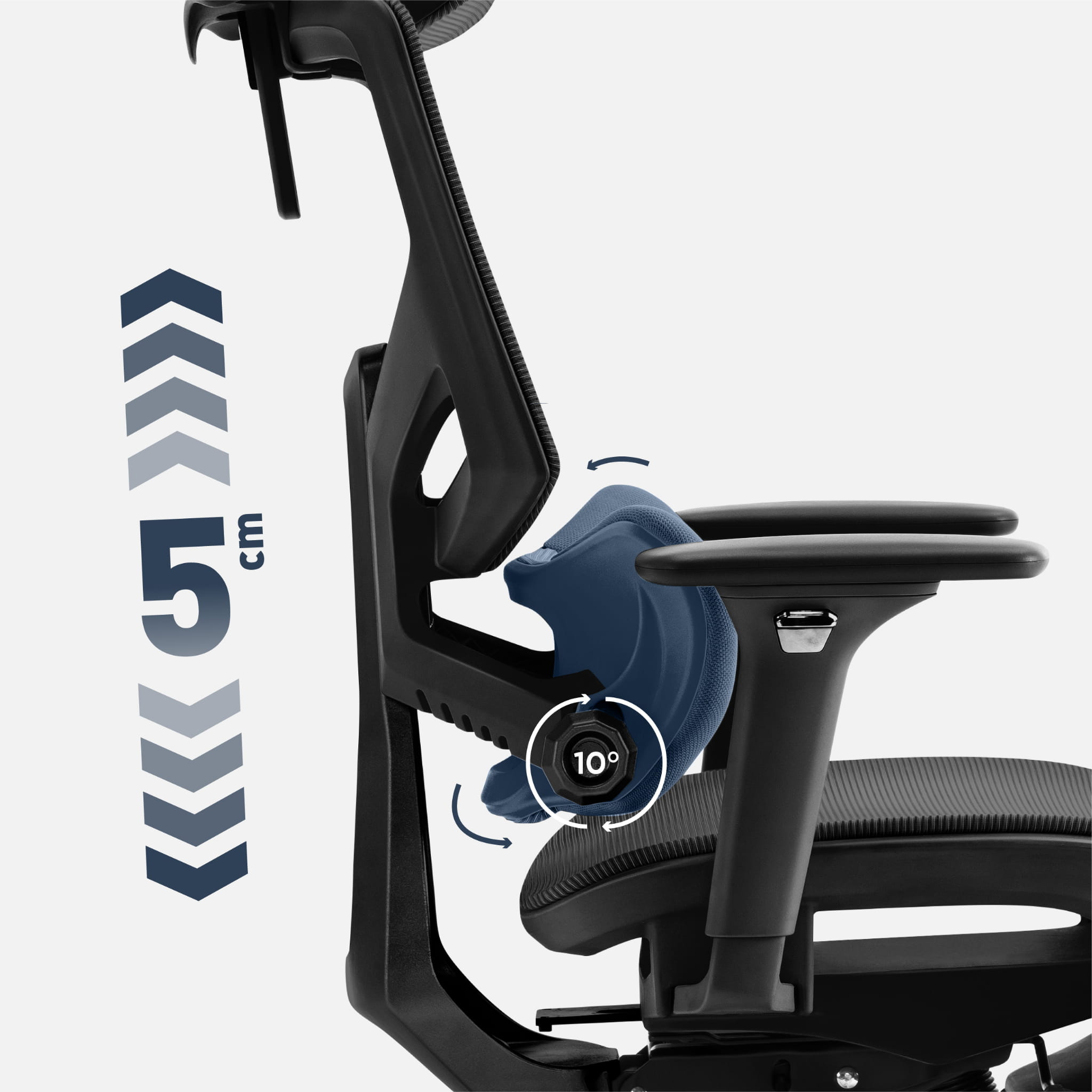 Ergonomischer Stuhl Mark Adler Expert 8.7 Schwarz Mesh