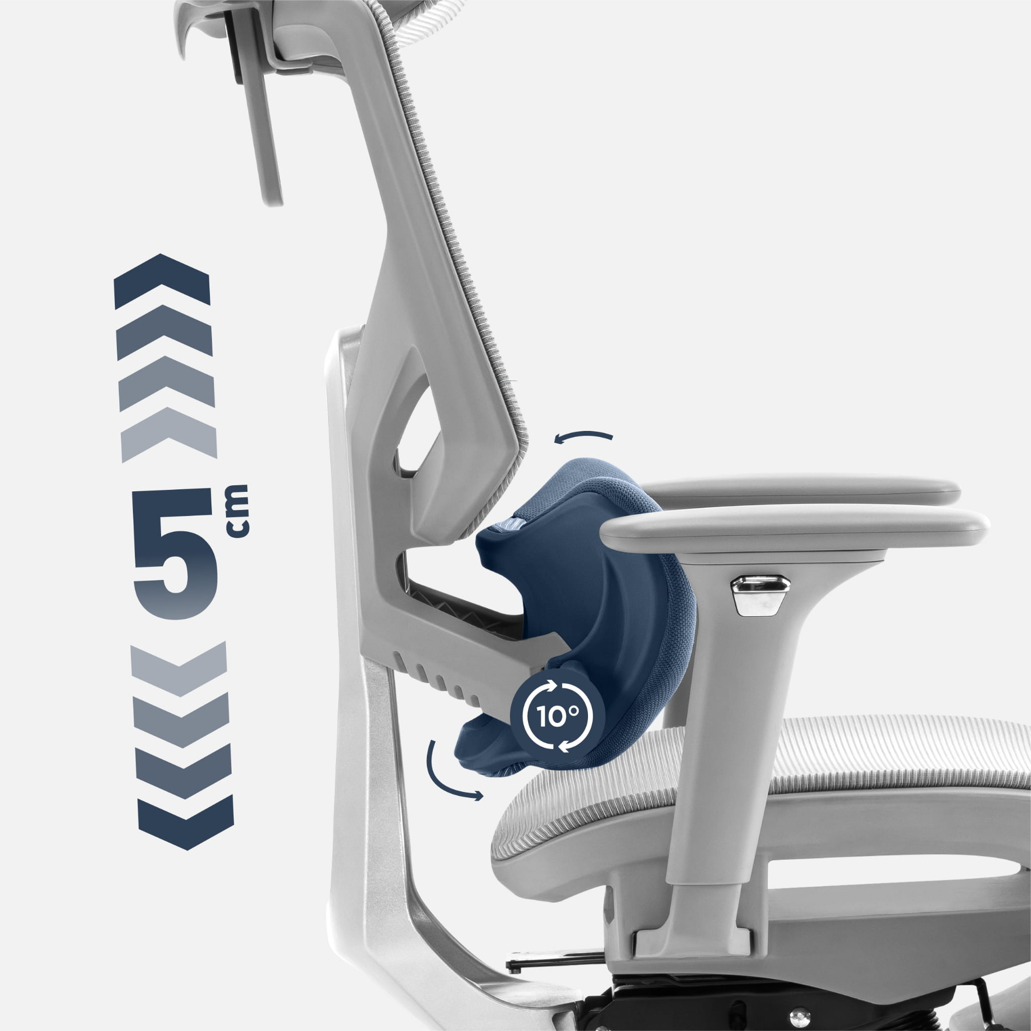 Ergonomischer Stuhl Mark Adler Expert 8.7 Grau Mesh