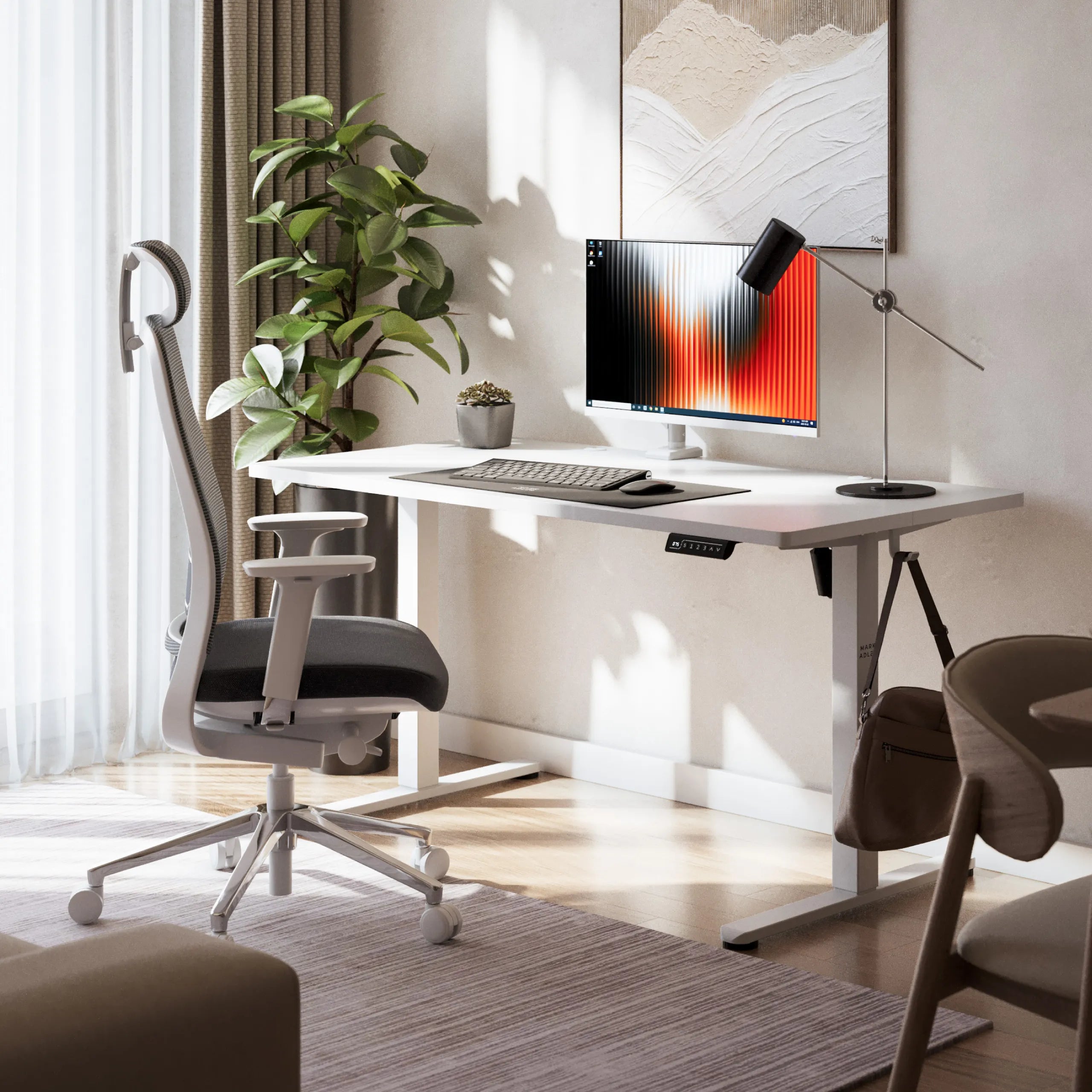 Mark Adler Leader 7.3 Weiß Höhenverstellbarer Schreibtisch