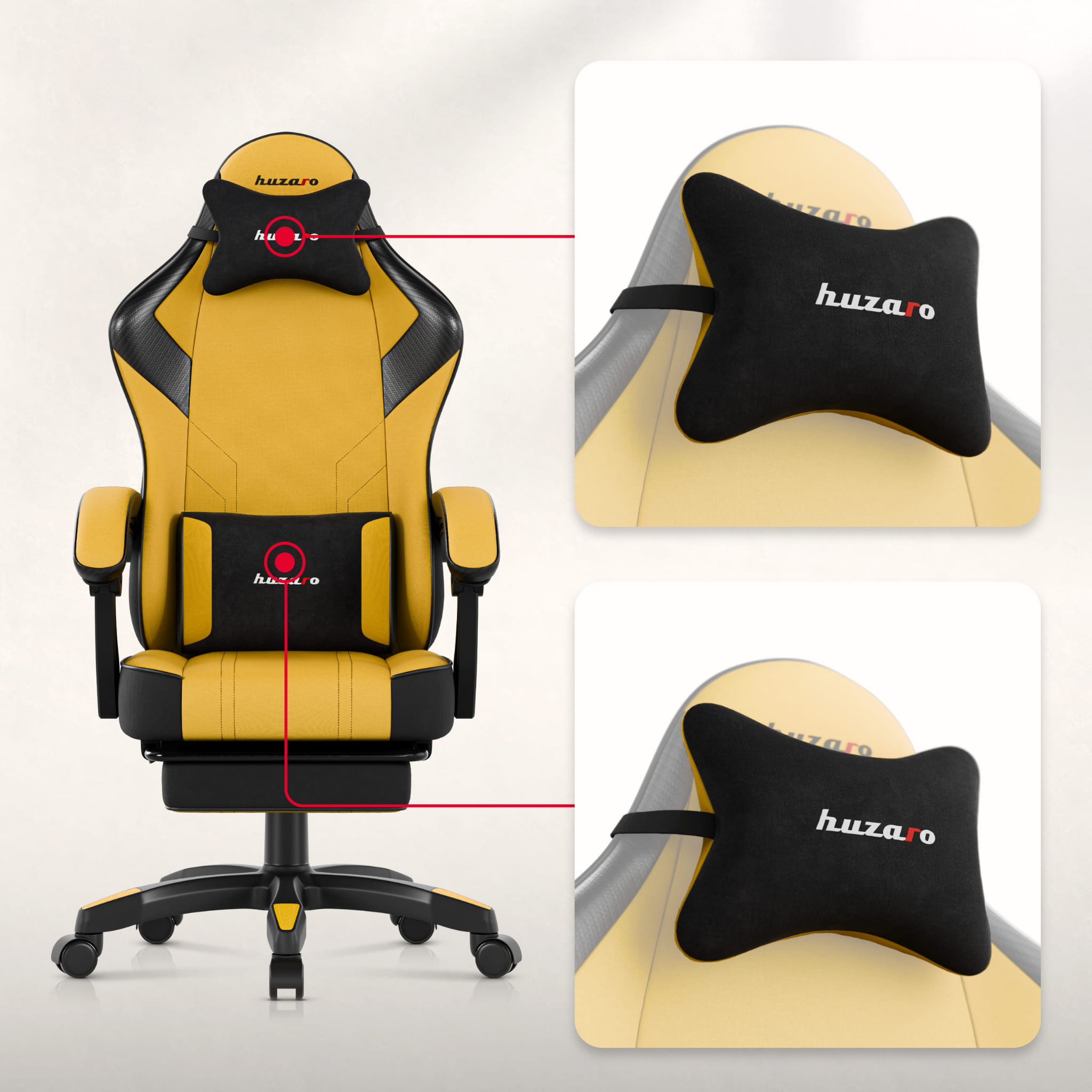 Huzaro Force 3.7 Yellow Gaming-Stuhl