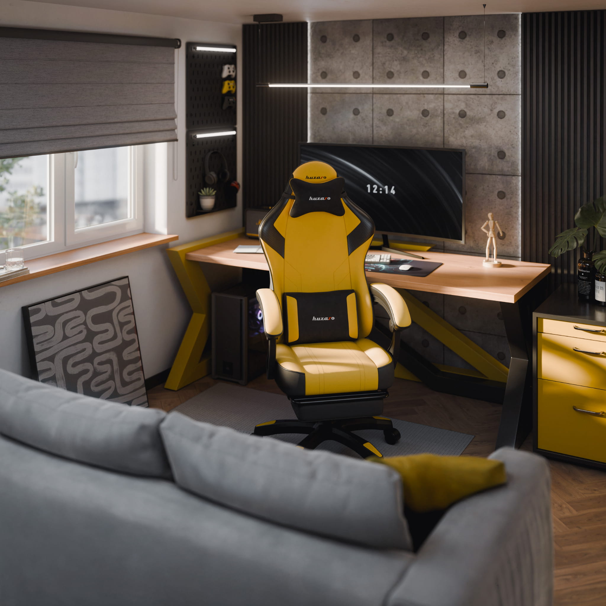 Huzaro Force 3.7 Yellow Gaming-Stuhl