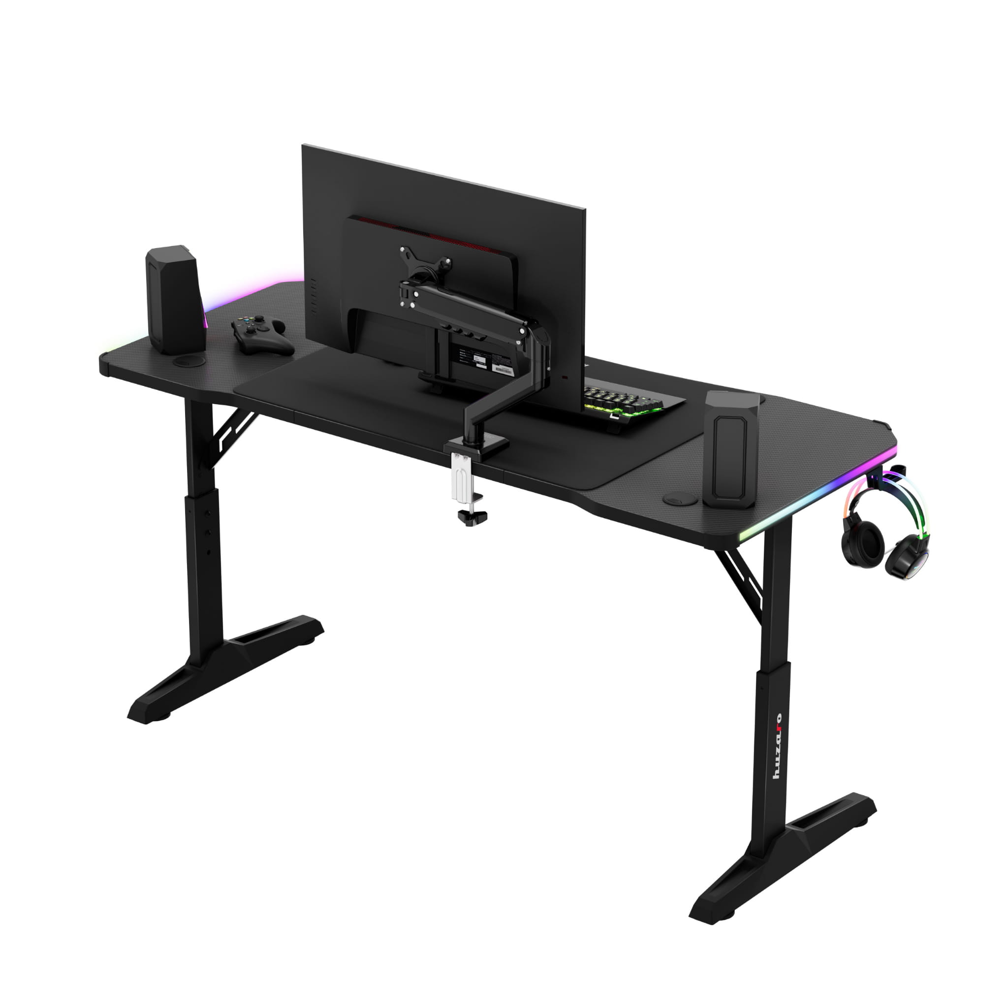 Huzaro Hero 3.6 Schwarzer Gaming-Schreibtisch 140 cm