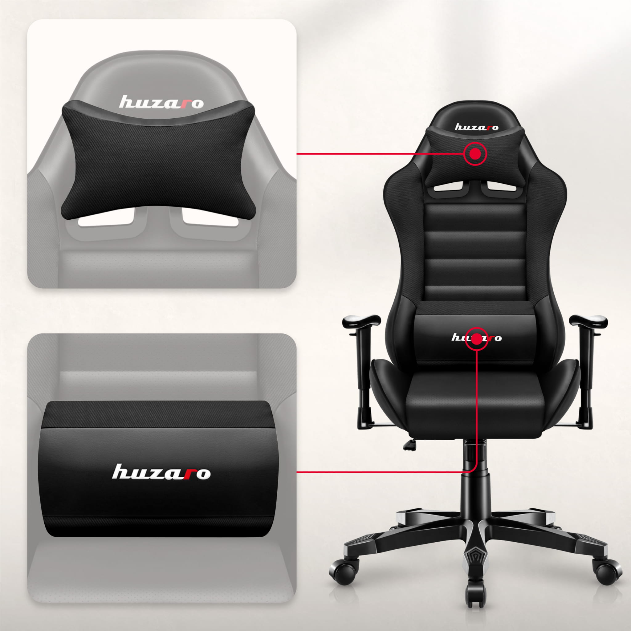 HUZARO RANGER 6.0 Schwarz Gaming-Stuhl für Kinder