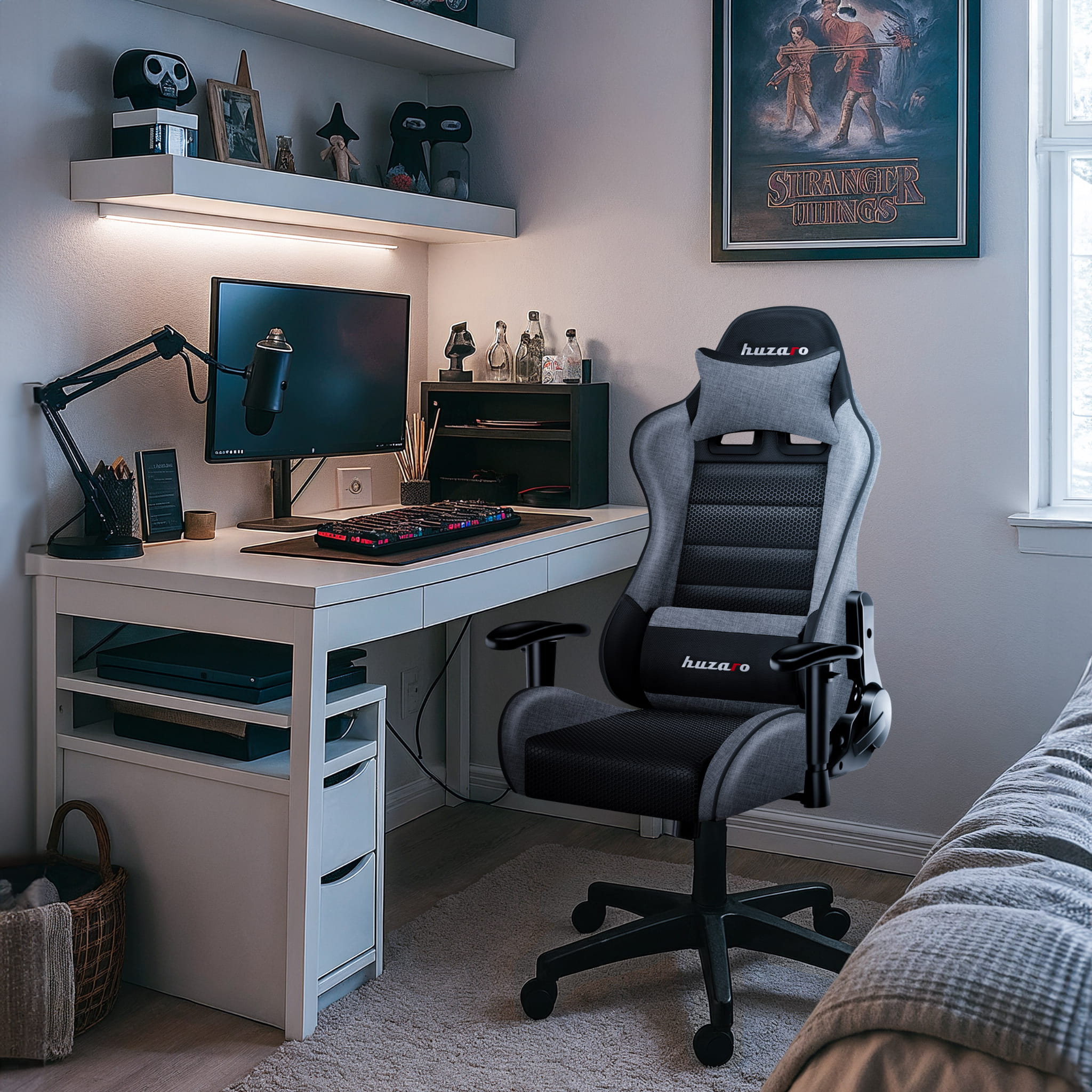 HUZARO RANGER 6.0 Grau Mesh Gaming-Stuhl für Kinder