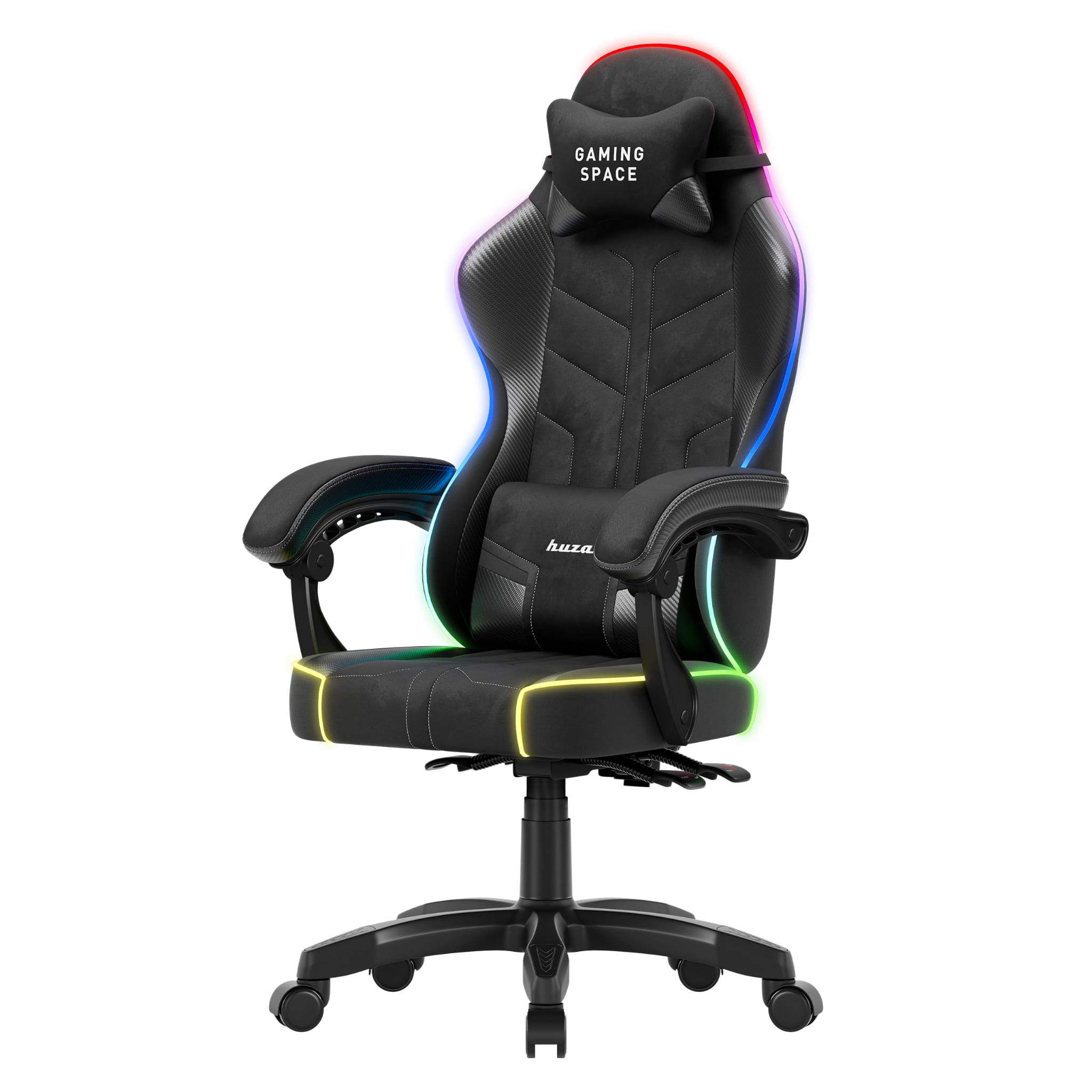 Huzaro Force 2.7 RGB Gaming-Stuhl aus schwarzem Samt 