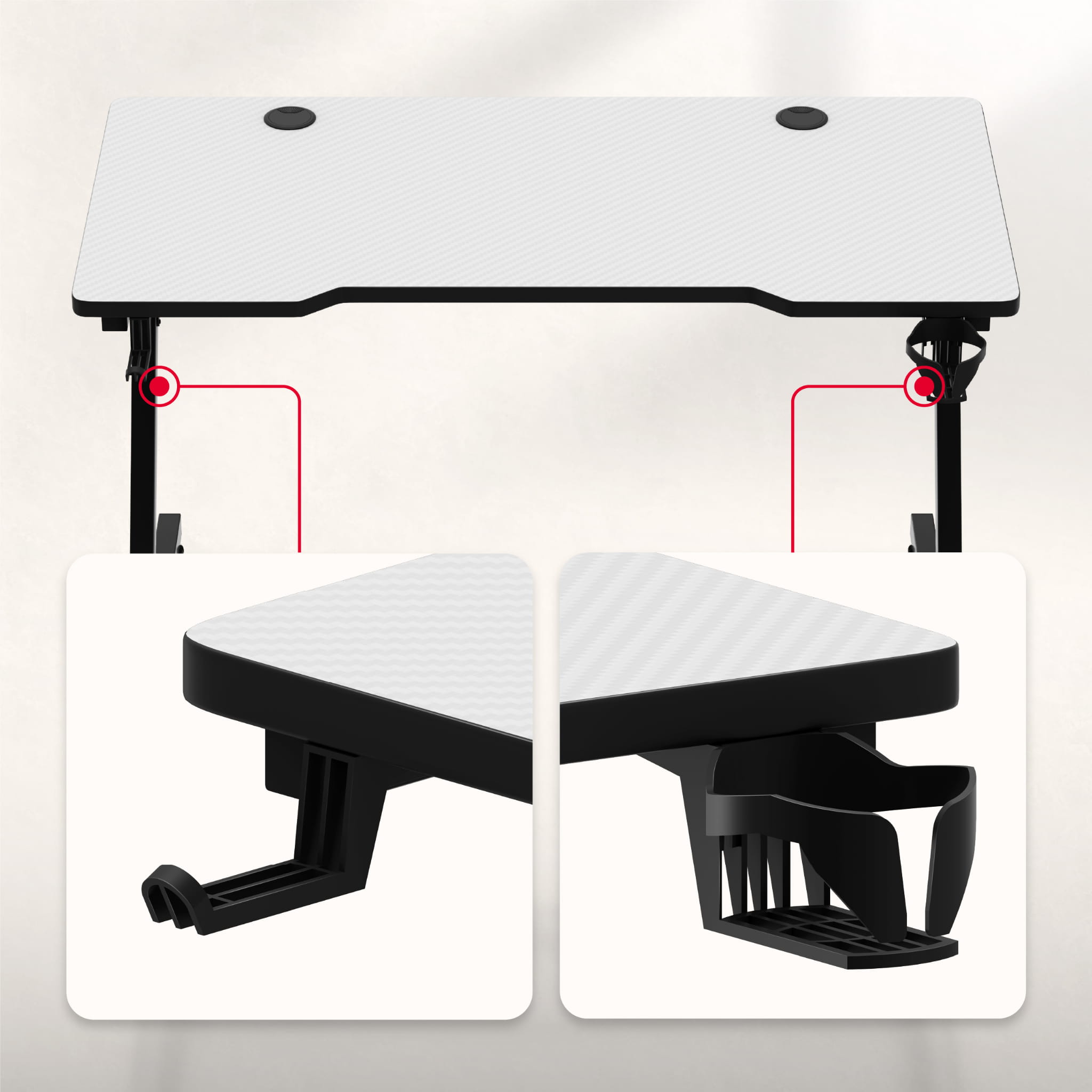 Huzaro Hero 2.5 Weiß Gaming-Schreibtisch