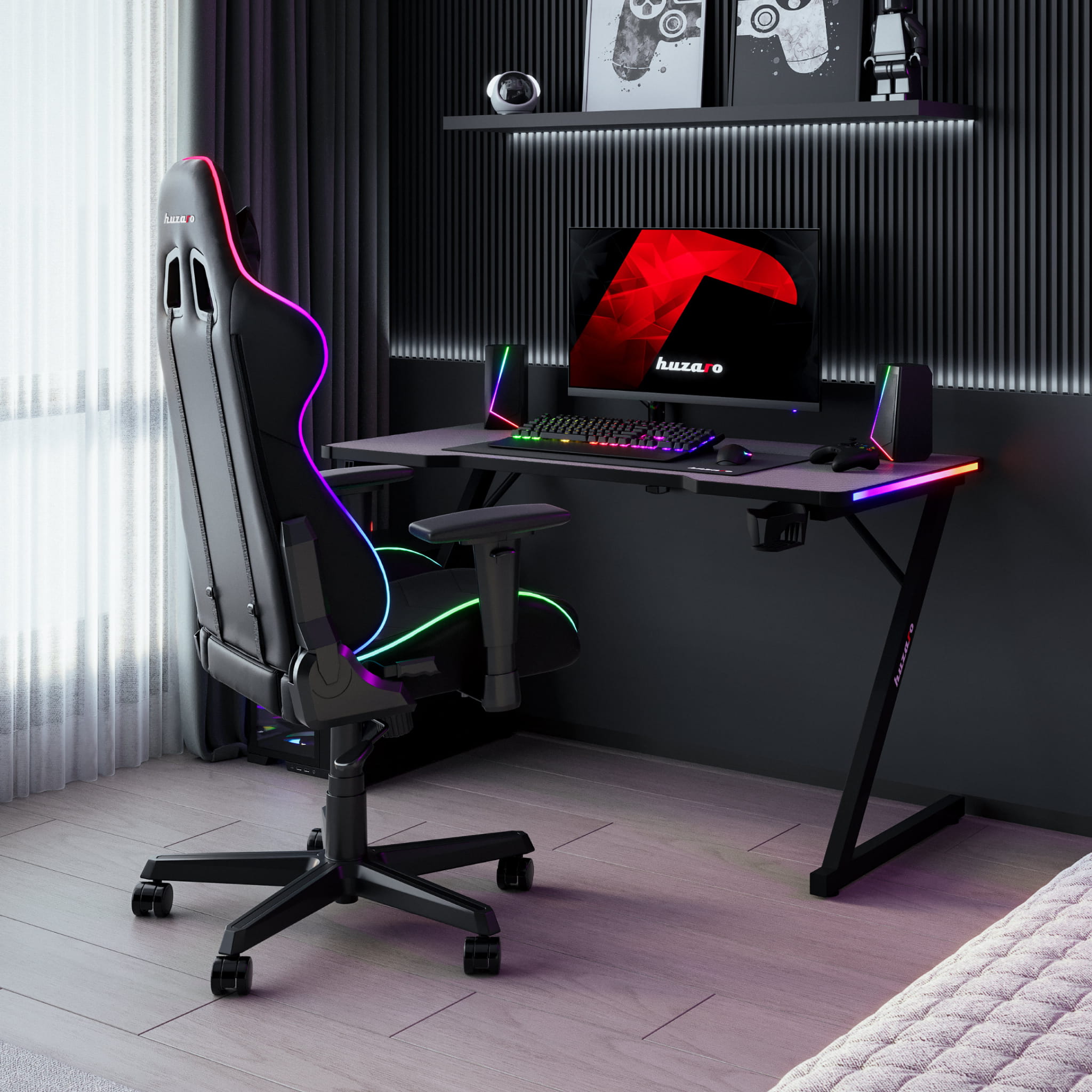 Huzaro Hero 2.5 RGB-LED-Gaming-Tisch