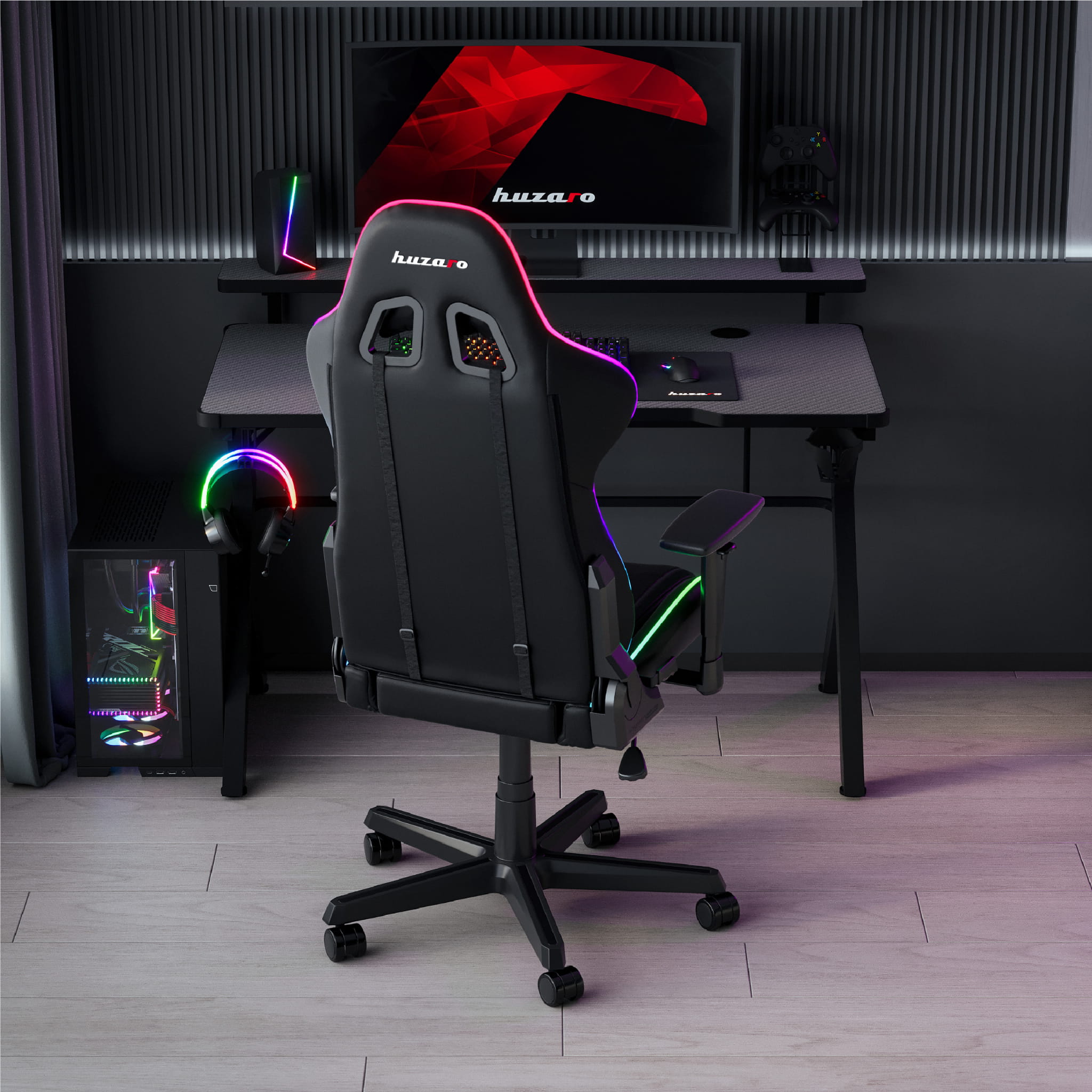 Huzaro Hero 5.0 RGB-LED-Gaming-Tisch