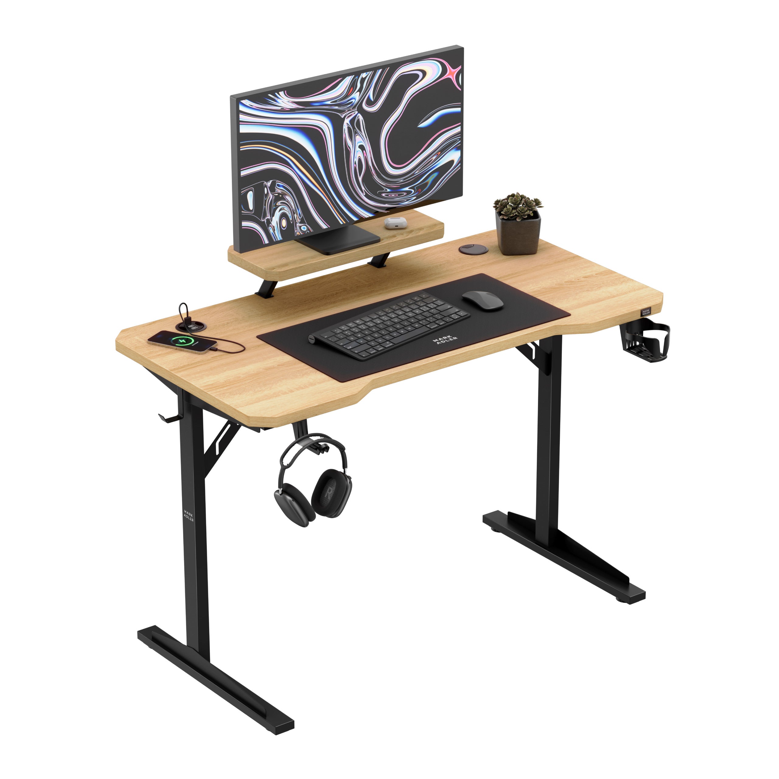 Computertisch mit Regal Mark Adler Leader 5.1 Oak 115 cm