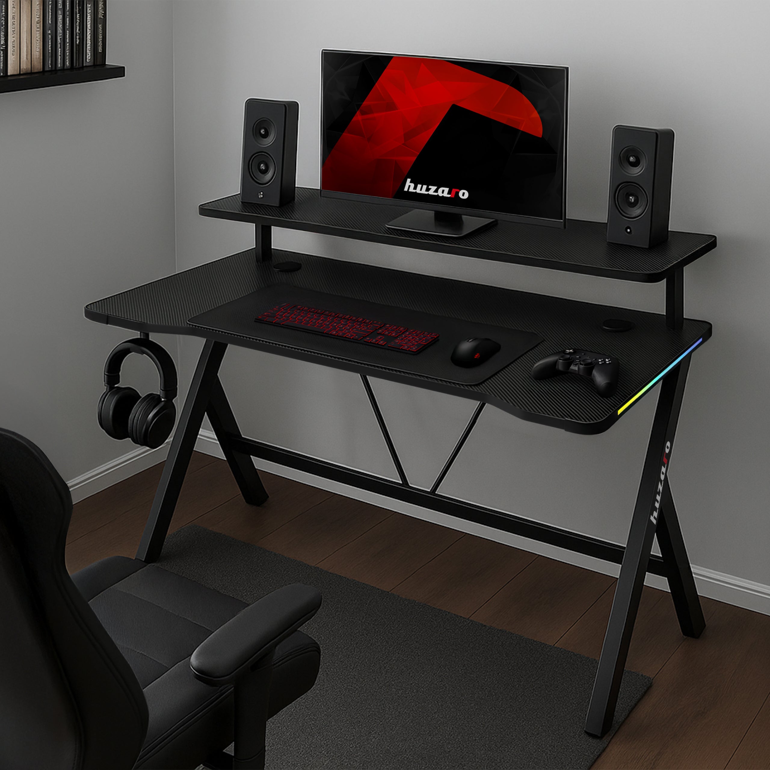 Huzaro Hero 1.9 RGB LED Gaming-Schreibtisch 120 cm