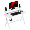 LED-Gaming-Schreibtisch Huzaro Hero 1.9 RGB Weiß 120 cm