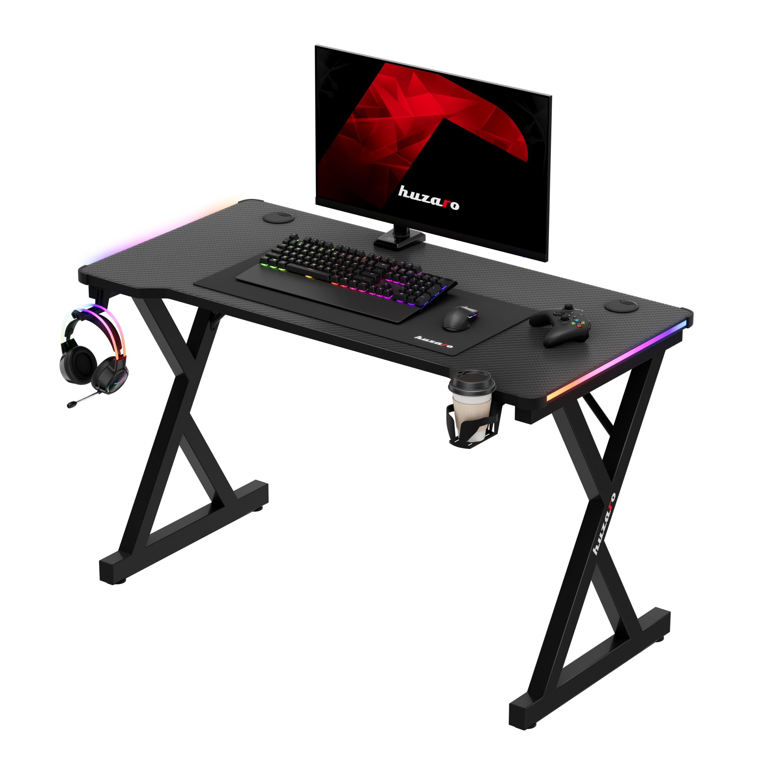 Huzaro Hero 2.3 RGB Gaming-Schreibtisch LED 120 cm