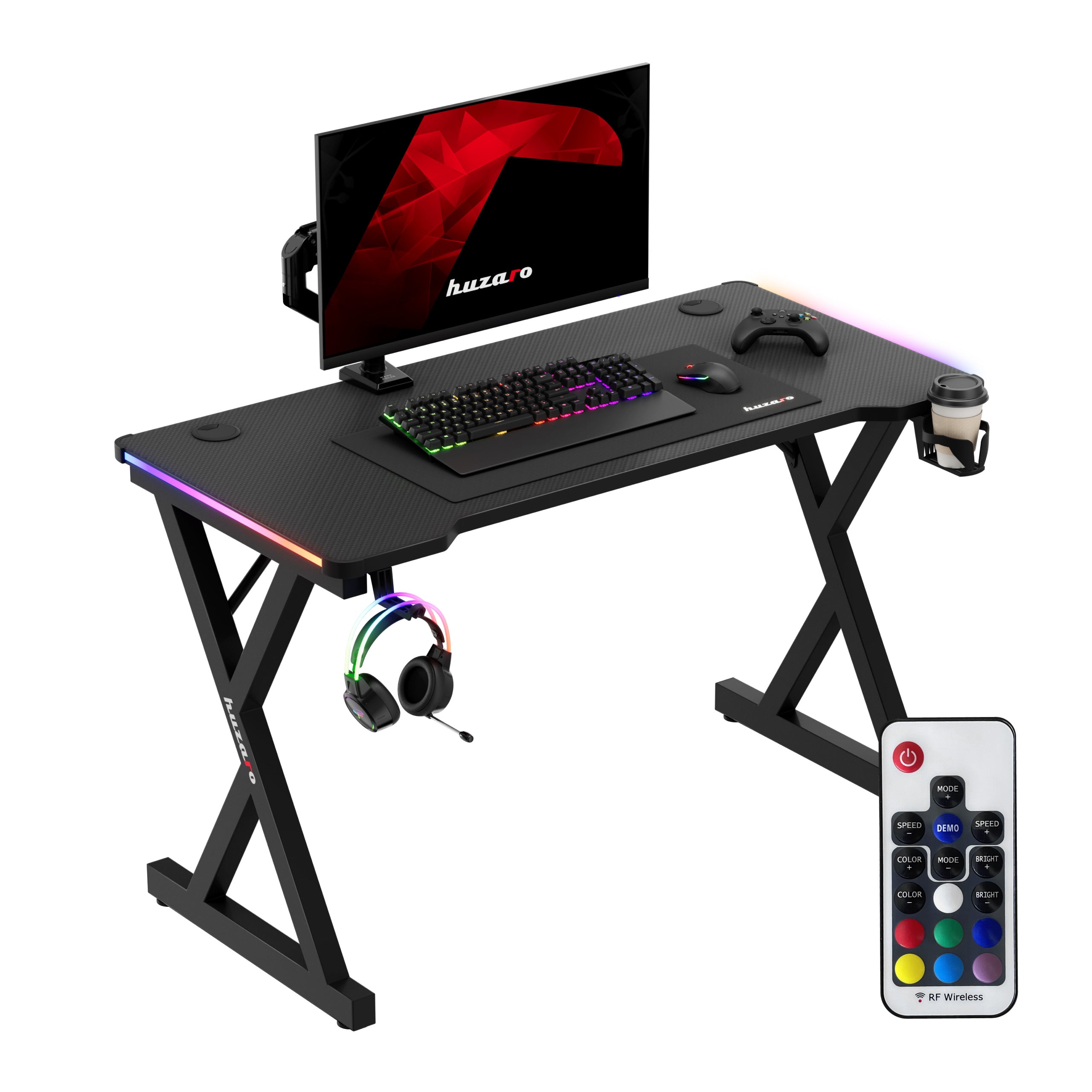 Huzaro Hero 2.3 RGB Gaming-Schreibtisch LED 120 cm