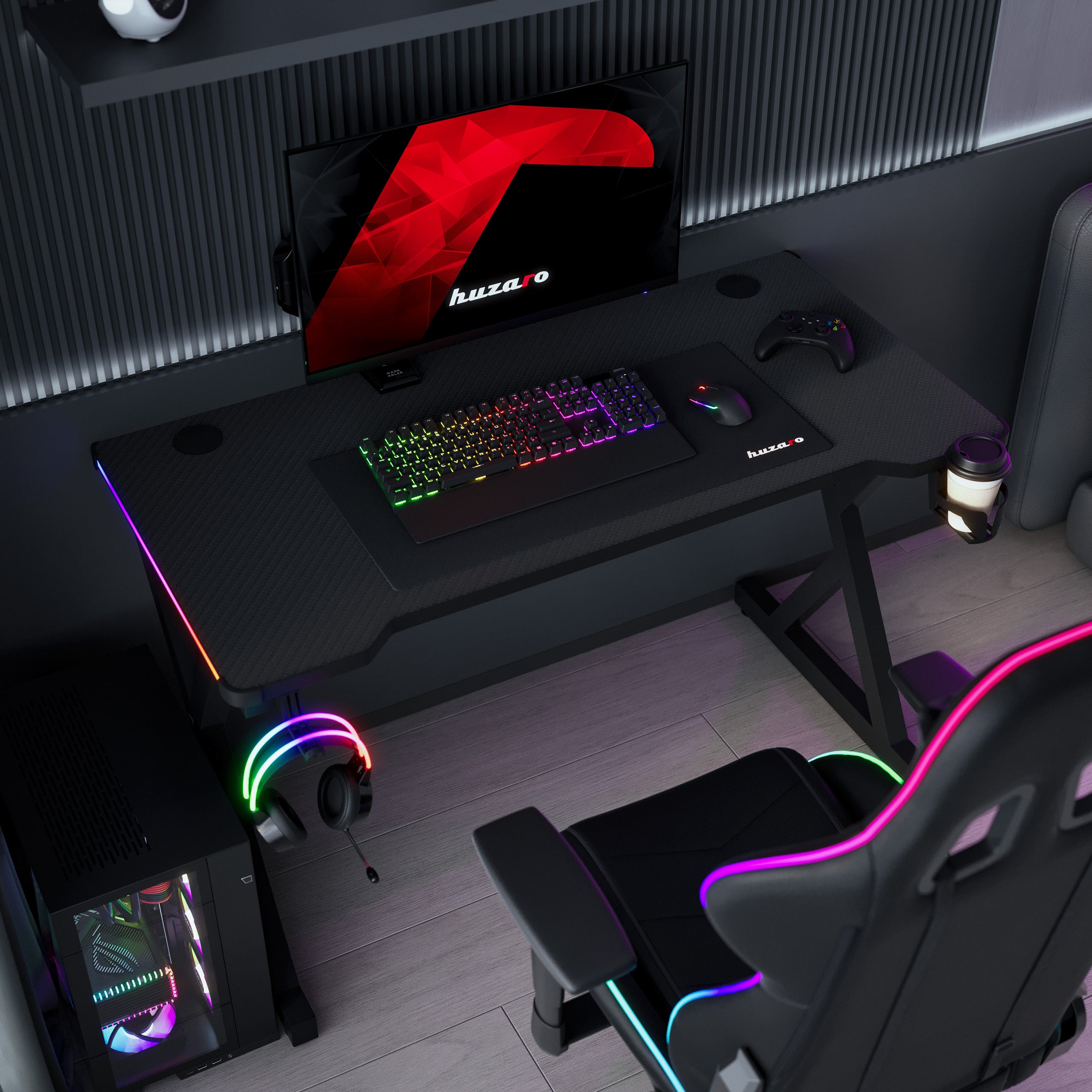Huzaro Hero 2.3 RGB Gaming-Schreibtisch LED 120 cm