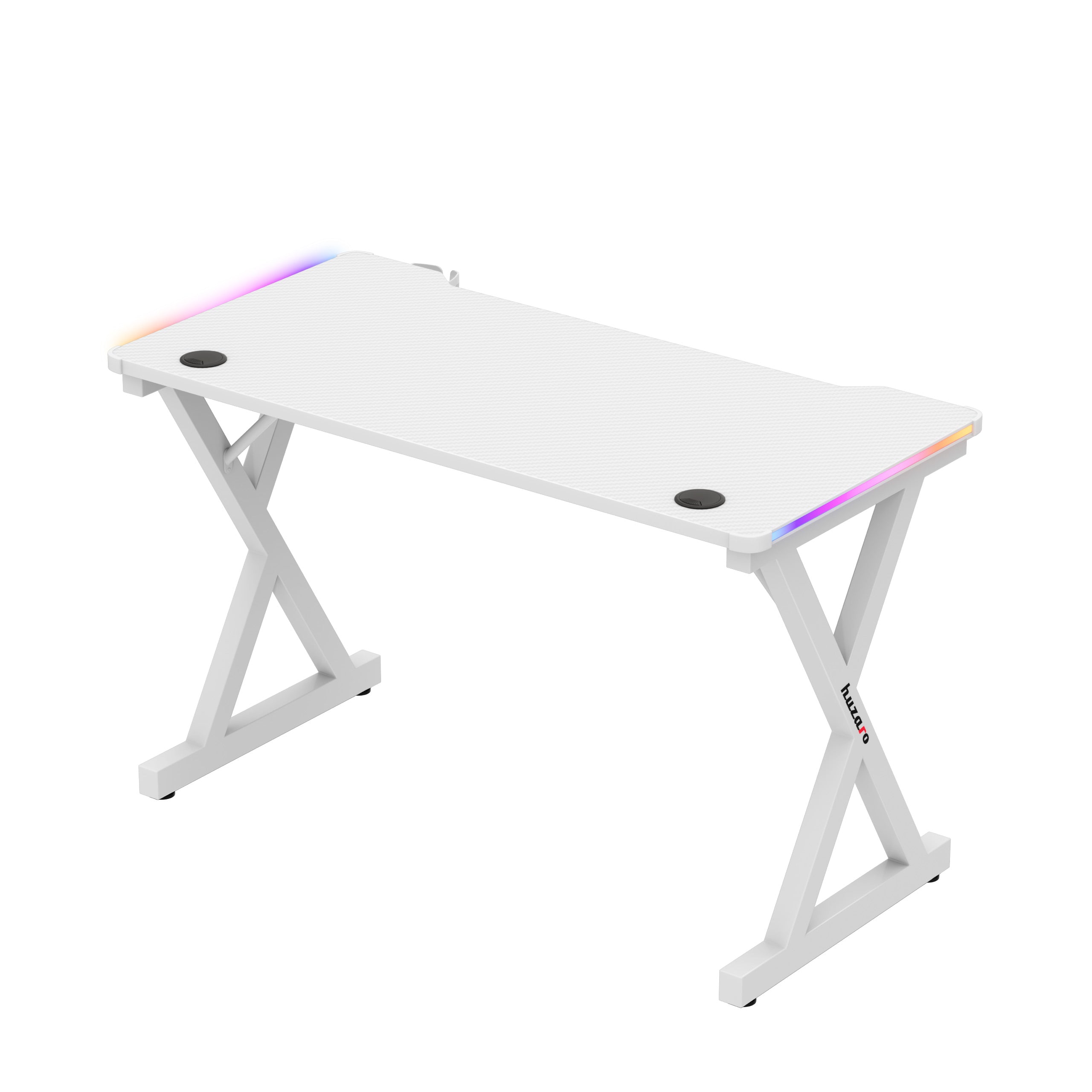 LED Gaming-Schreibtisch Huzaro Hero 2.3 RGB White 120 cm