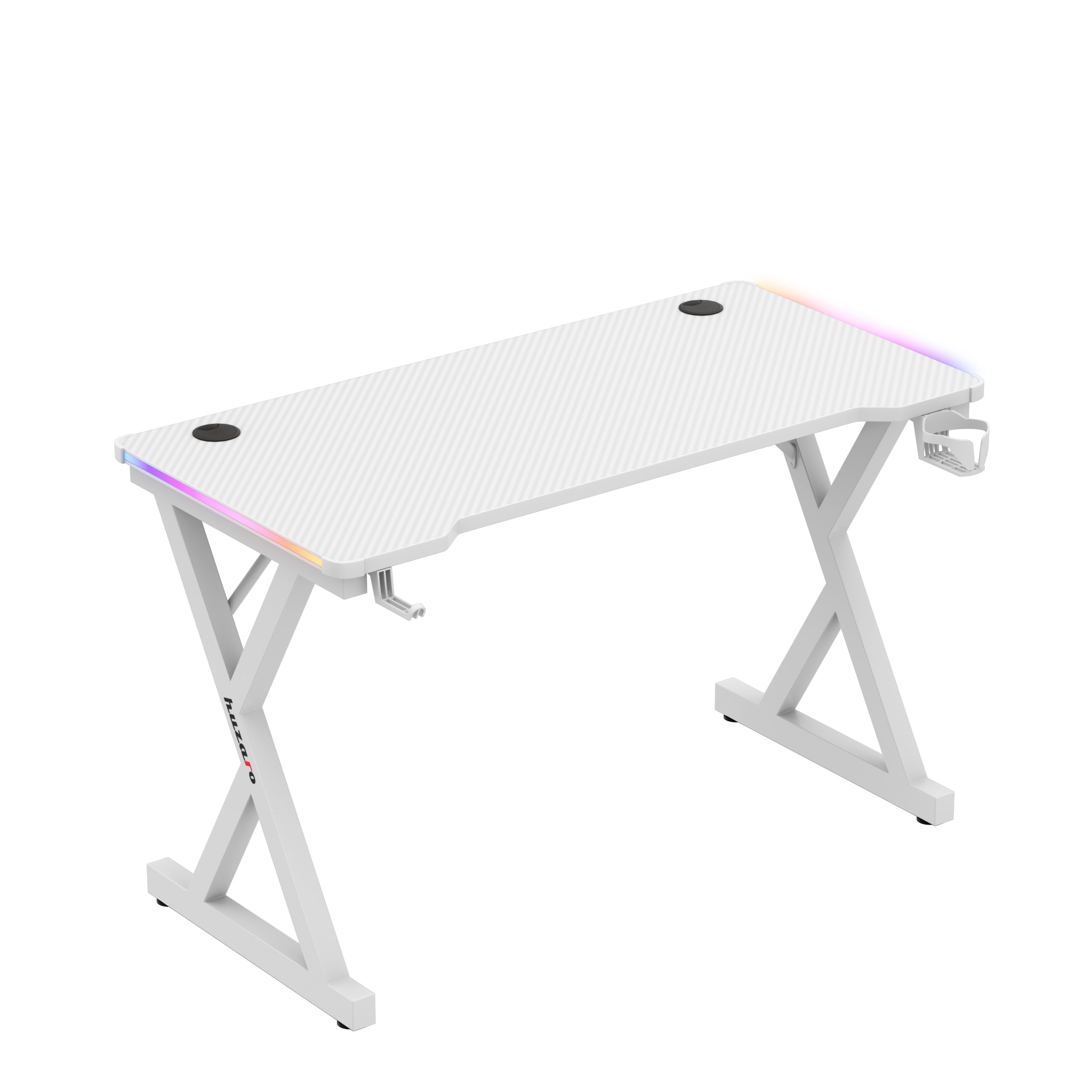 LED Gaming-Schreibtisch Huzaro Hero 2.3 RGB White 120 cm