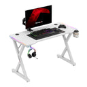 LED Gaming-Schreibtisch Huzaro Hero 2.3 RGB White 120 cm