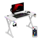 LED Gaming-Schreibtisch Huzaro Hero 2.3 RGB White 120 cm