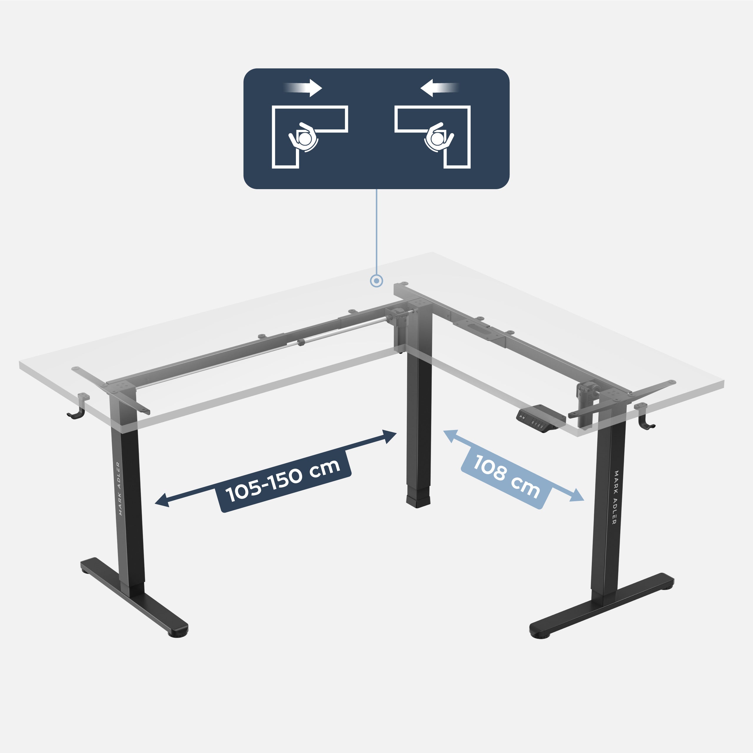 Mark Adler Xeno 7.6 Elektrischer Schreibtischrahmen mit zwei Motoren