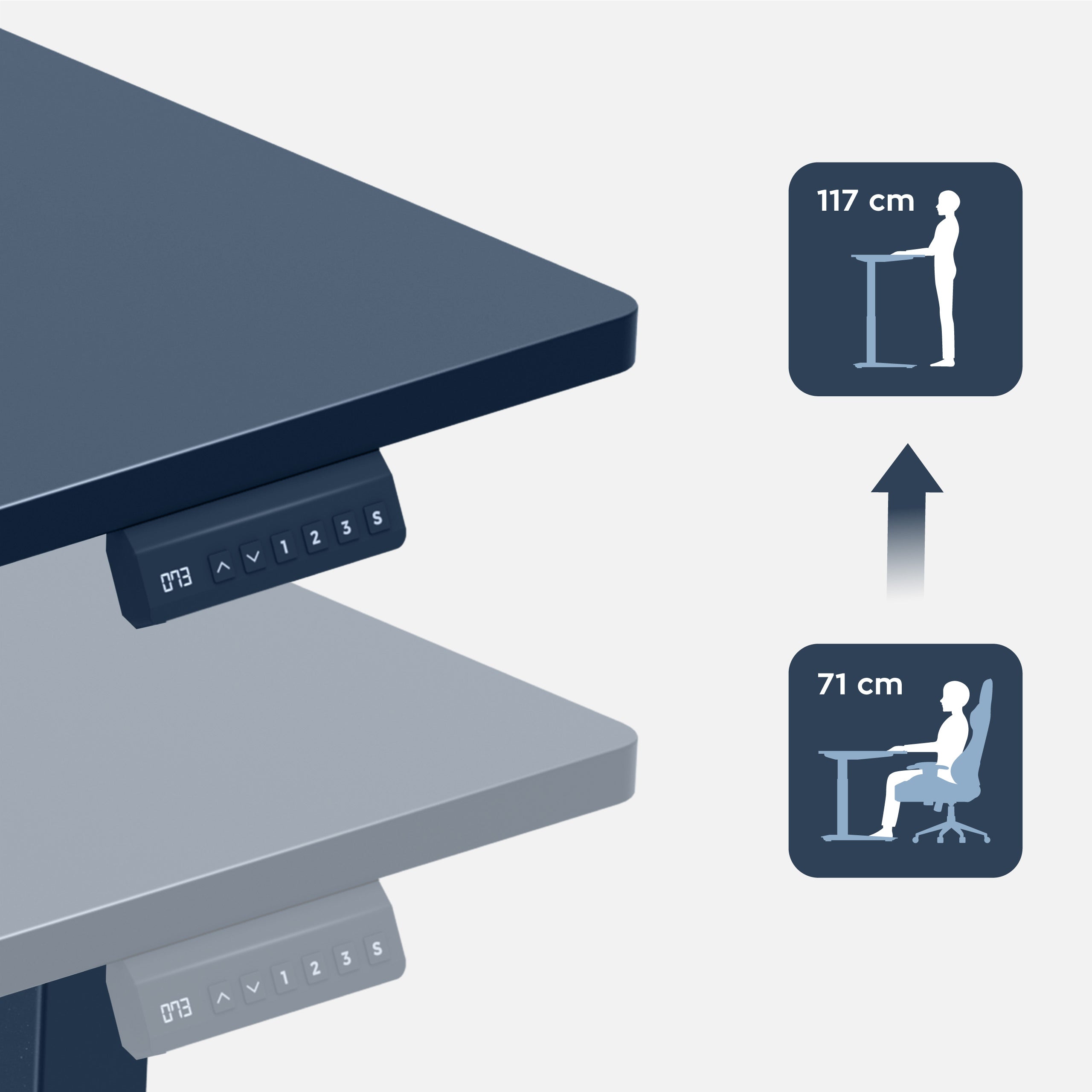 Mark Adler Leader 9.3 Schwarz elektrischer Schreibtisch