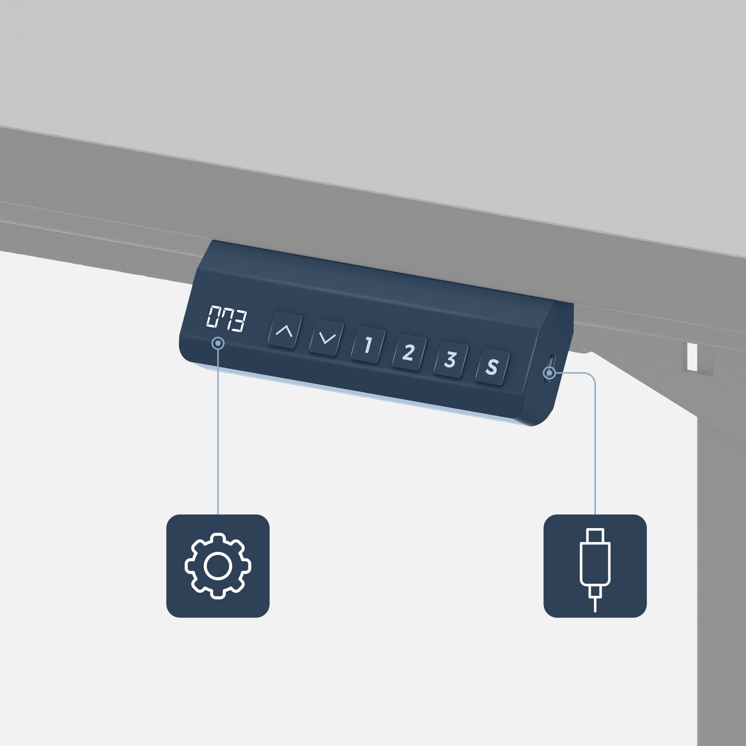Mark Adler Leader 9.3 Schwarz elektrischer Schreibtisch