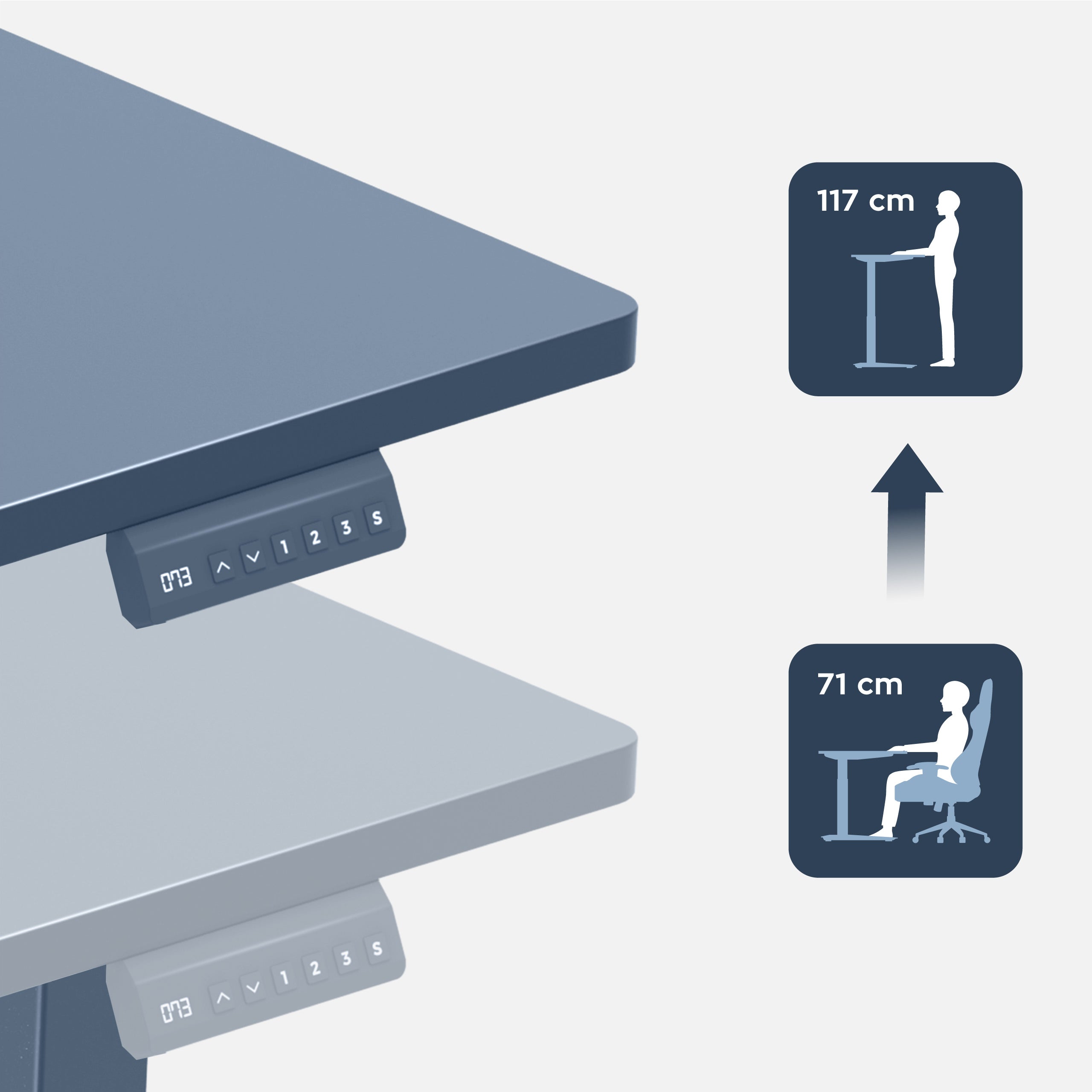 Mark Adler Leader 9.3 Weiß elektrischer Schreibtisch