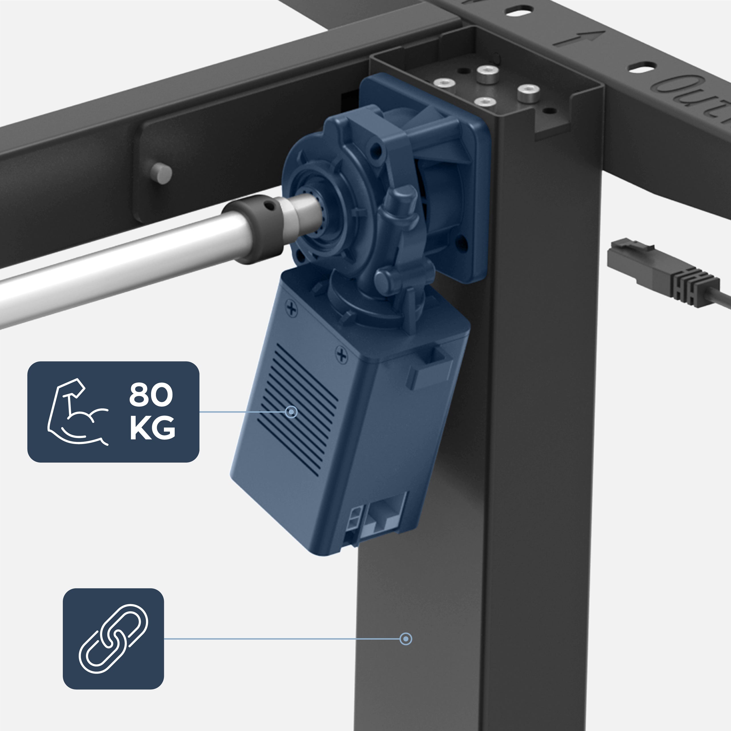 Mark Adler Xeno 2.1 Weiß Elektrischer Schreibtischständer