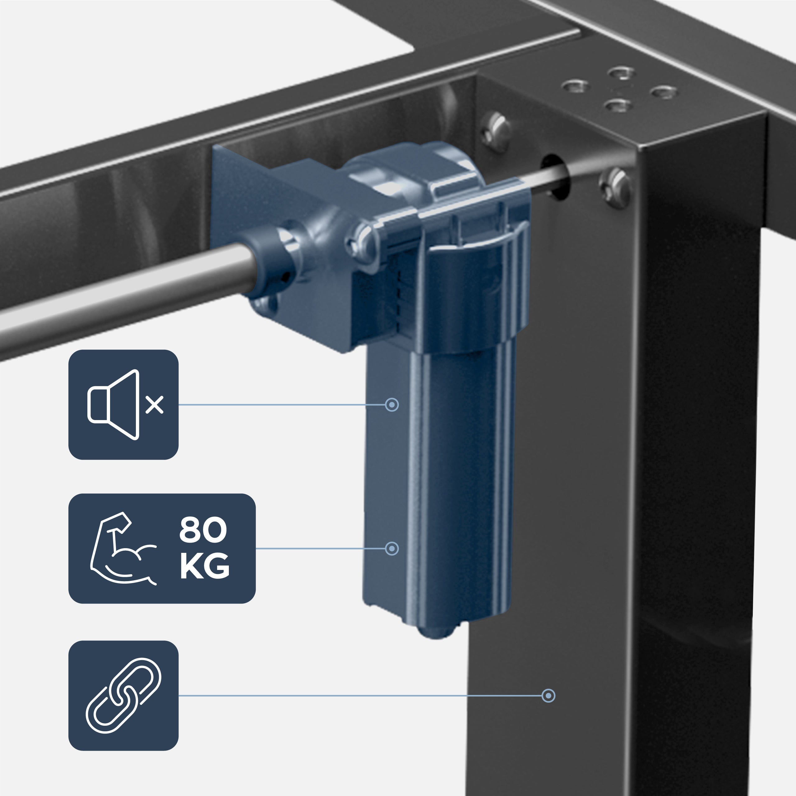 MARK ADLER Xeno 4.1 Elektrischer Schreibtischständer Schwarz
