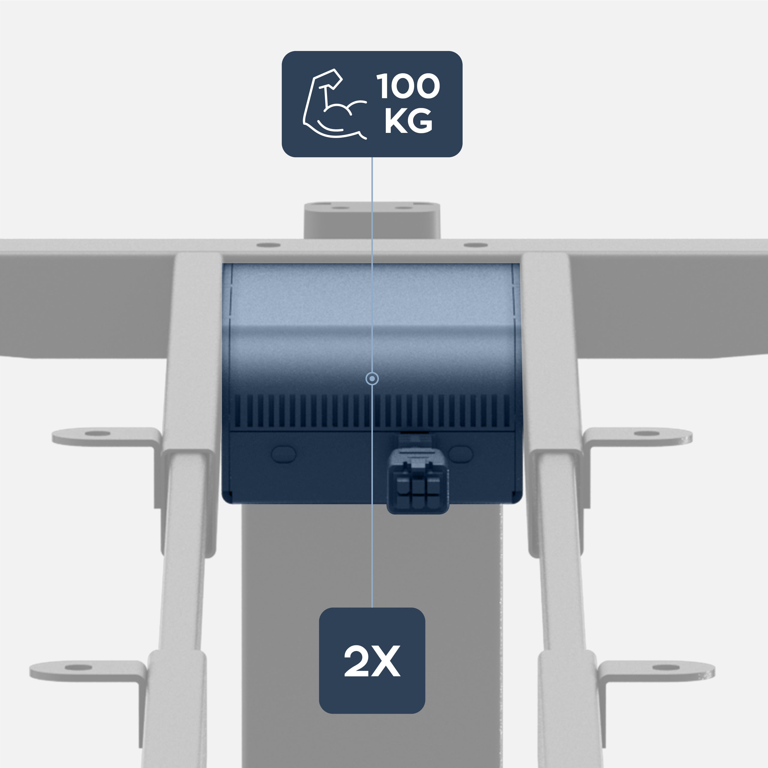 Mark Adler Xeno 4.5 Elektrischer Schreibtischrahmen mit zwei Motoren, Weiß 