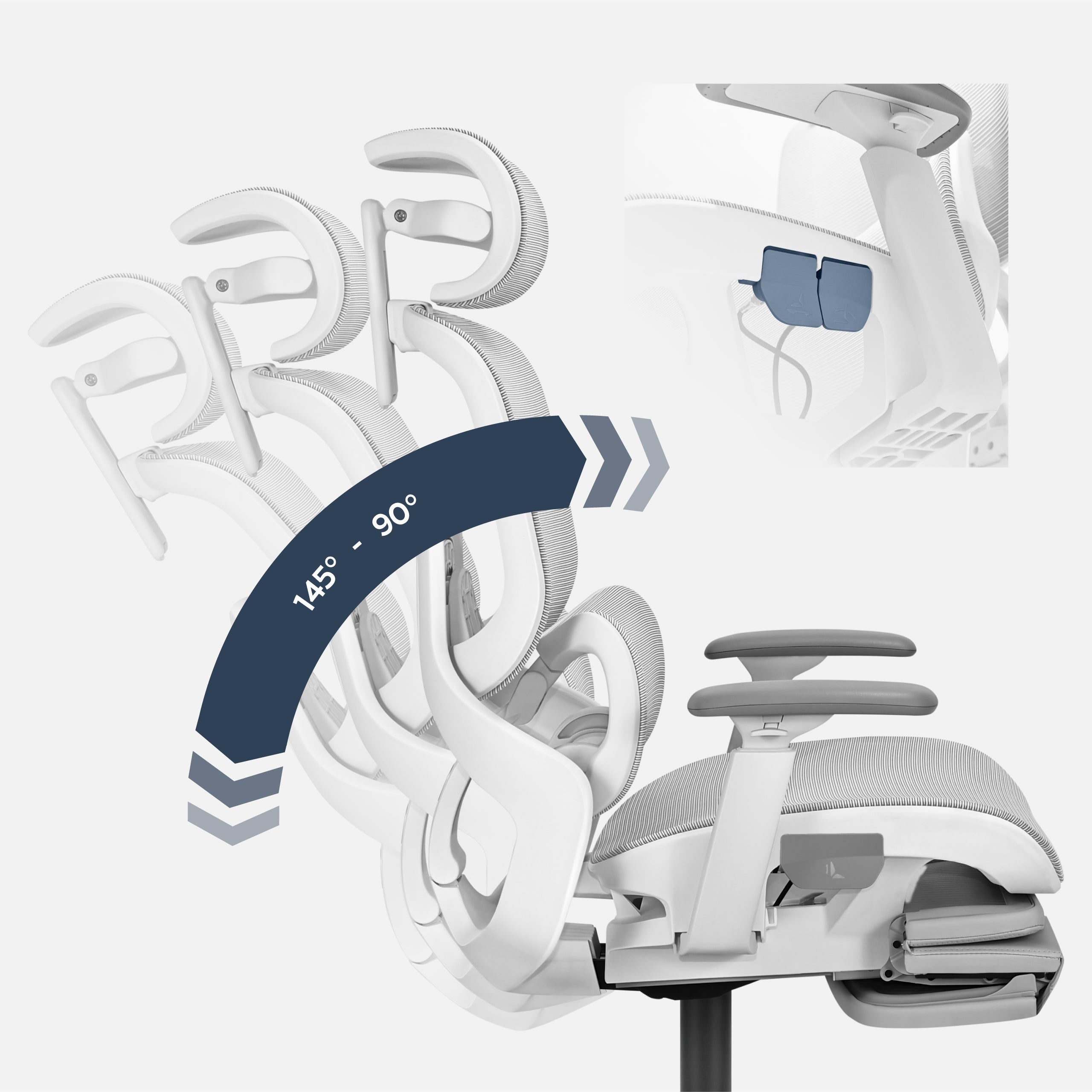 Mark Adler Expert 9.3 Grauer ergonomischer Stuhl 