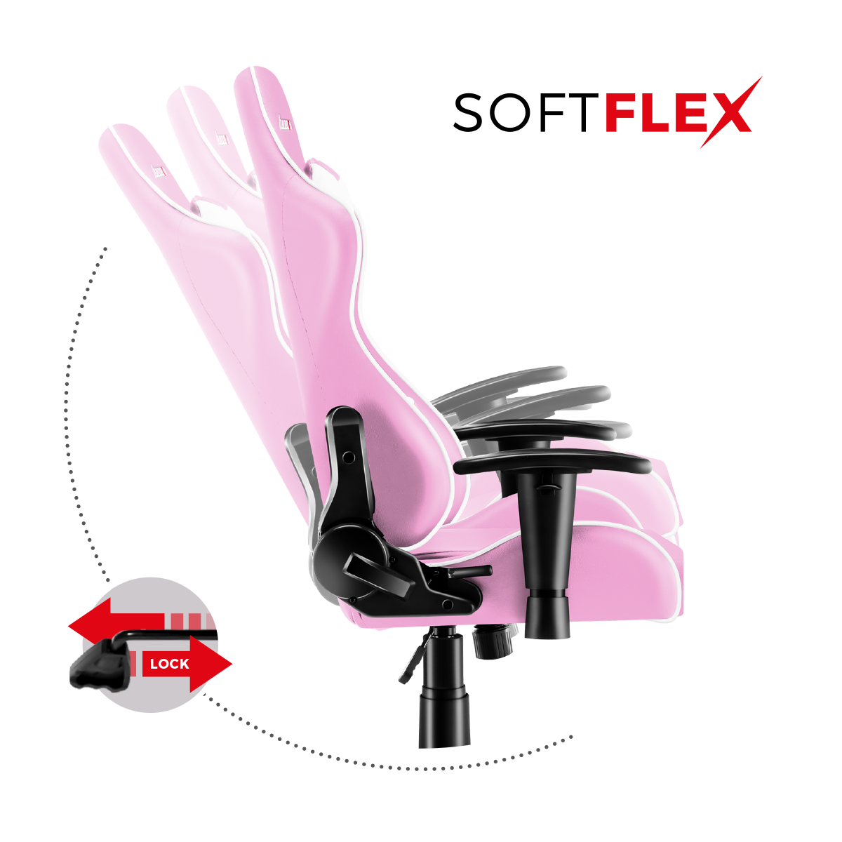 HUZARO RANGER 6.0 Rosa Gaming-Stuhl für Kinder