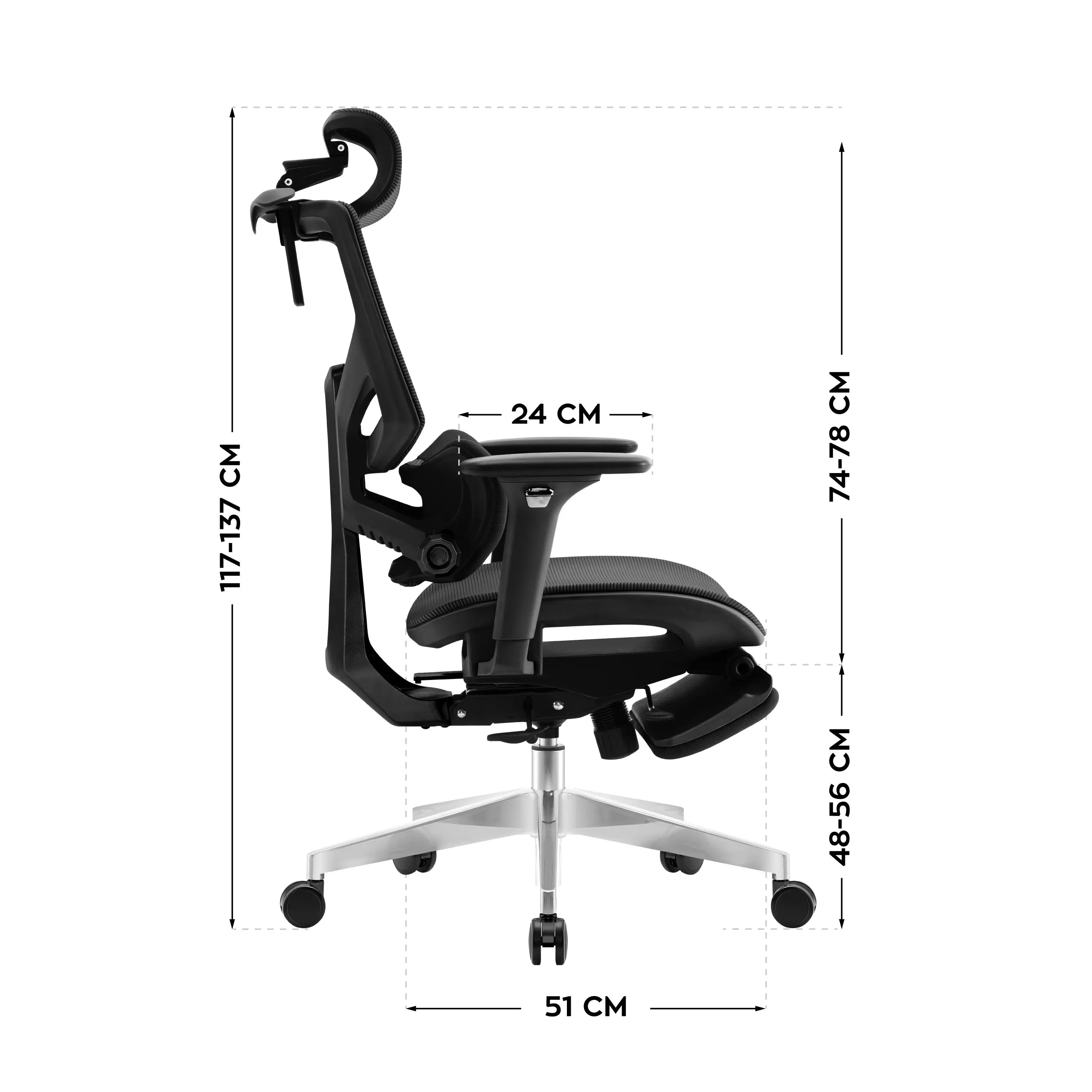 Ergonomischer Stuhl Mark Adler Expert 8.7 Schwarz Mesh