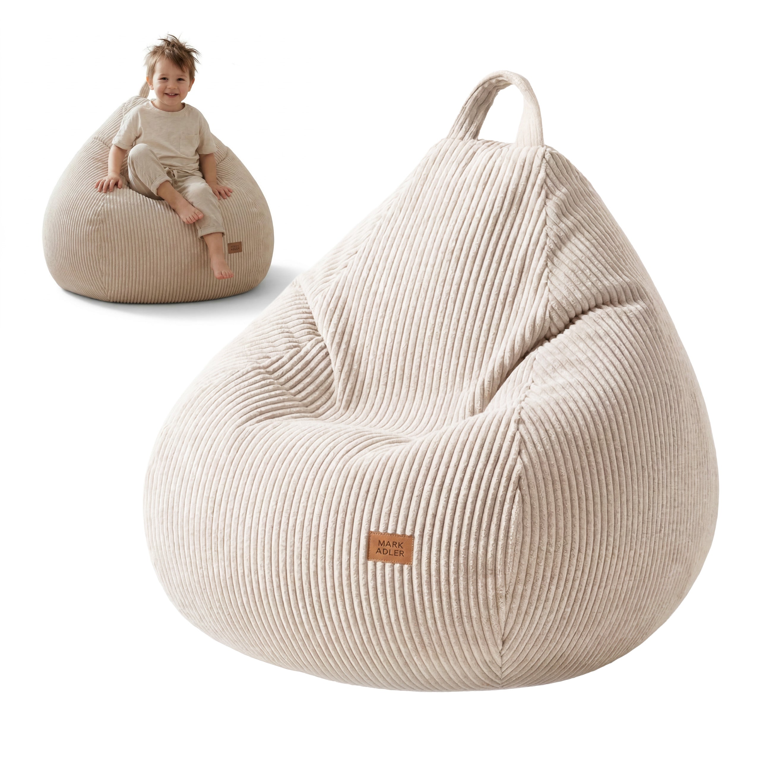 Cord-Sitzsack beige Mark Adler Comfy 1.0 Beige