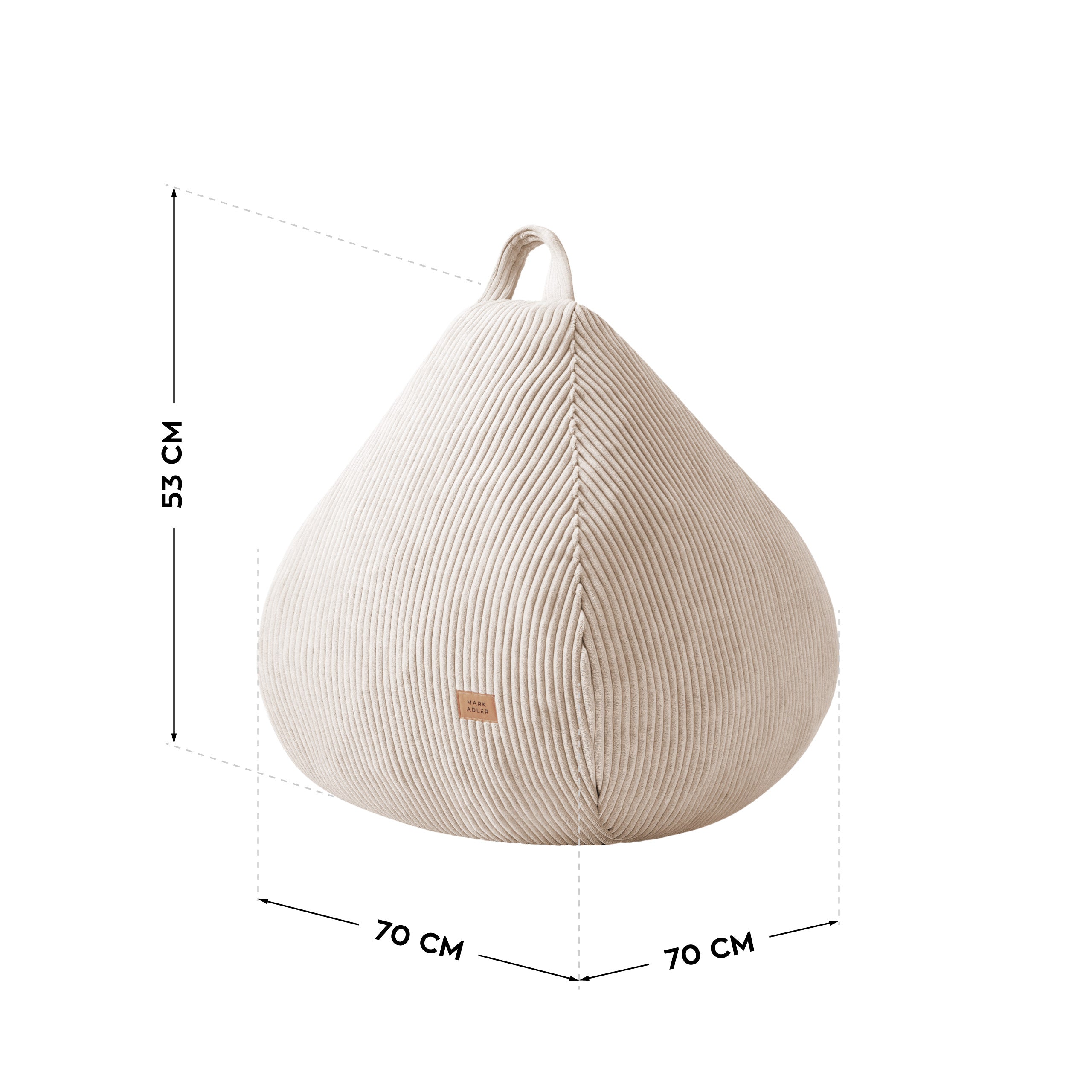 Cord-Sitzsack beige Mark Adler Comfy 1.0 Beige