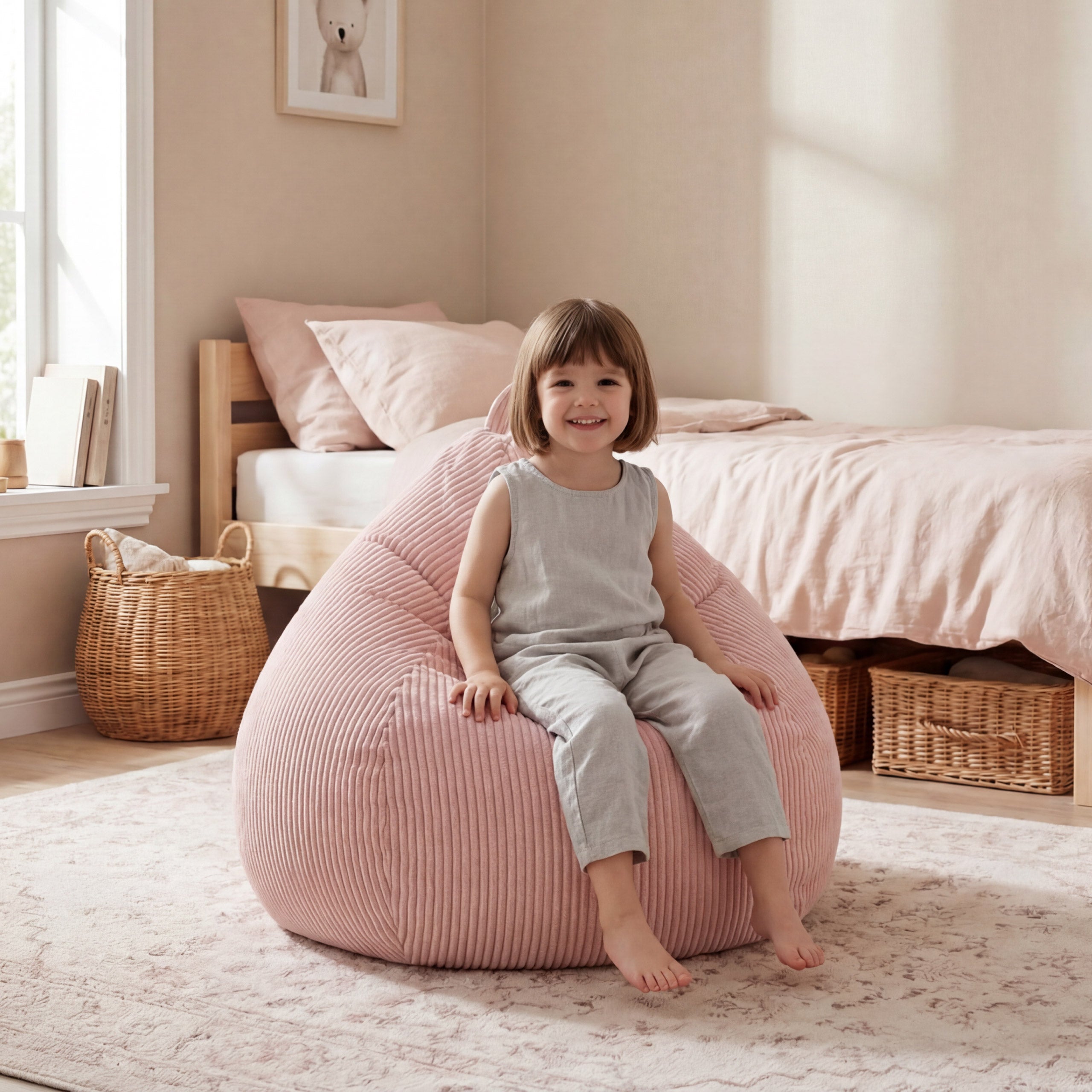 Cord-Sitzsack in Rosa Mark Adler Comfy 1.0 Pink