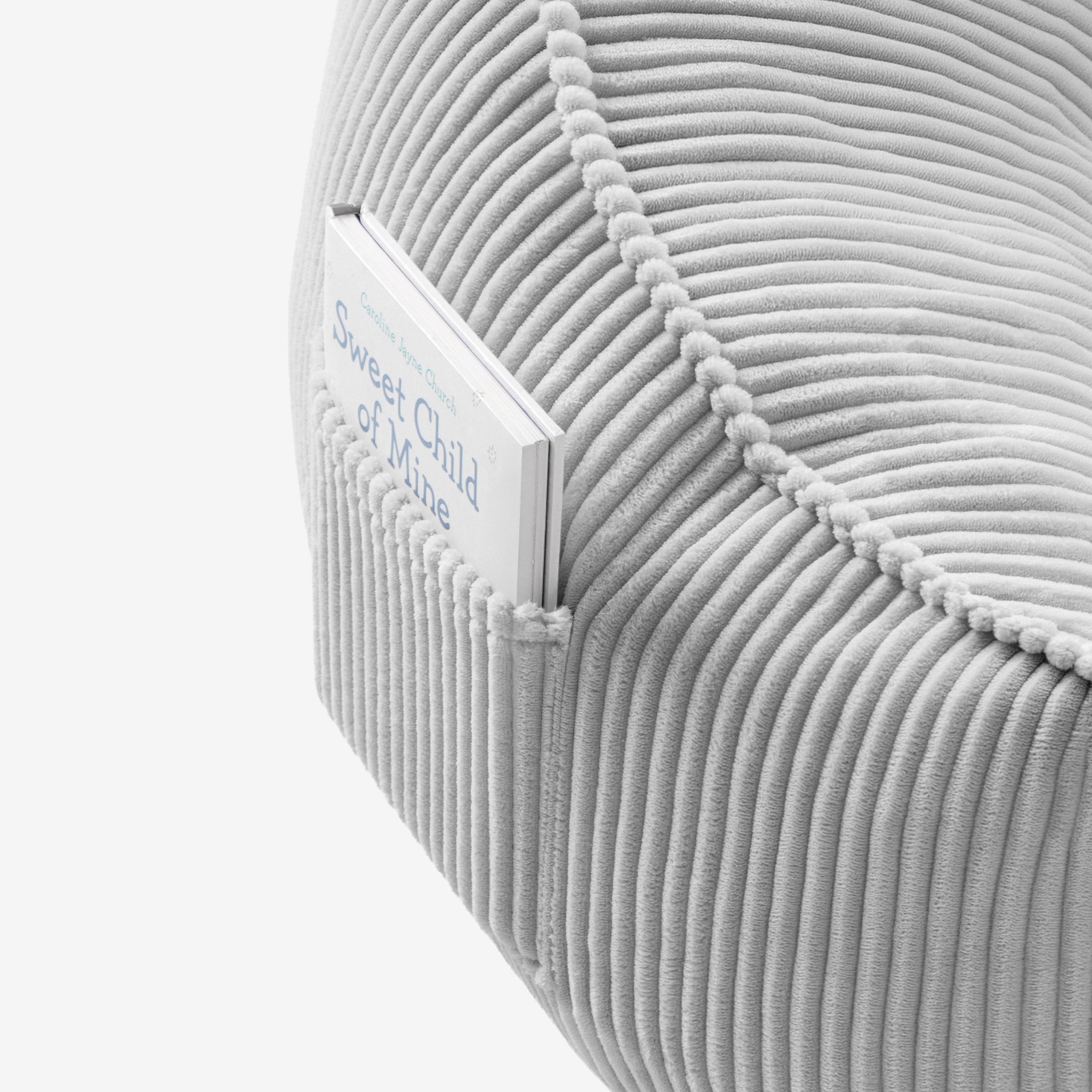 Sitzsack-Sessel mit Rückenlehne Cord Mark Adler Comfy 4.0 Grau