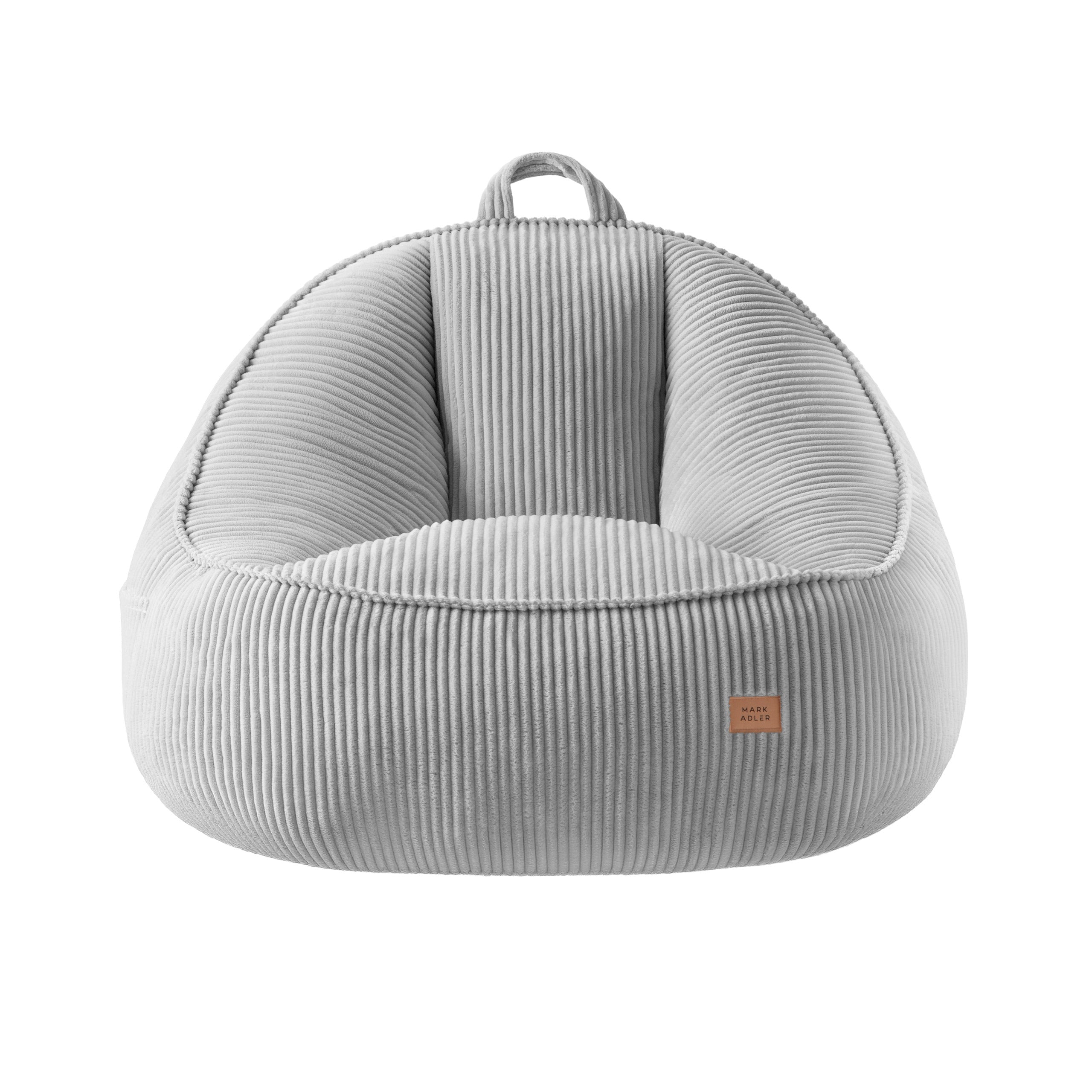 Sitzsack-Sessel mit Rückenlehne Cord Mark Adler Comfy 4.0 Grau