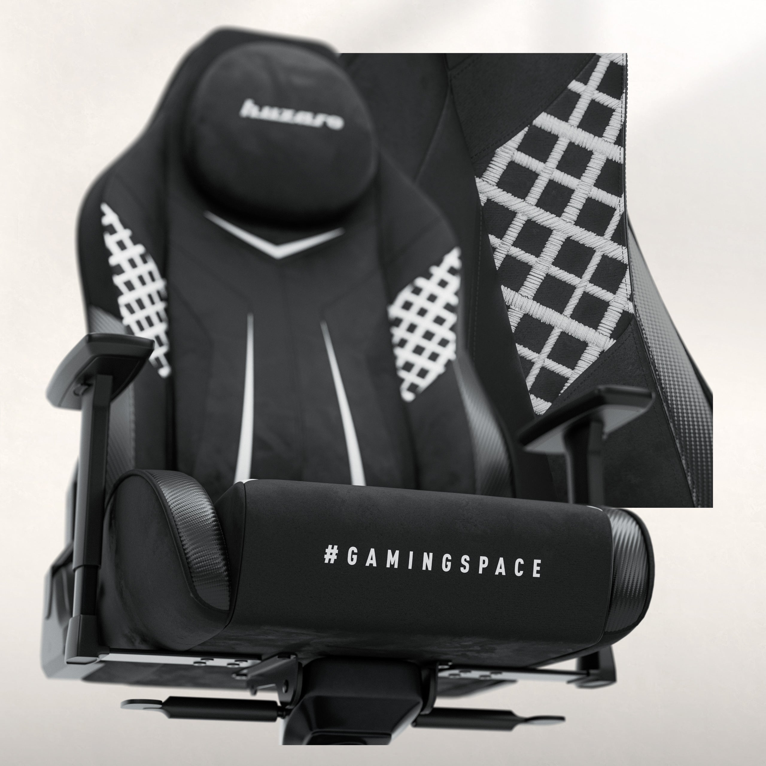 Fotel gamingowy zamszowy Huzaro Force 8.3 Carbon Black
