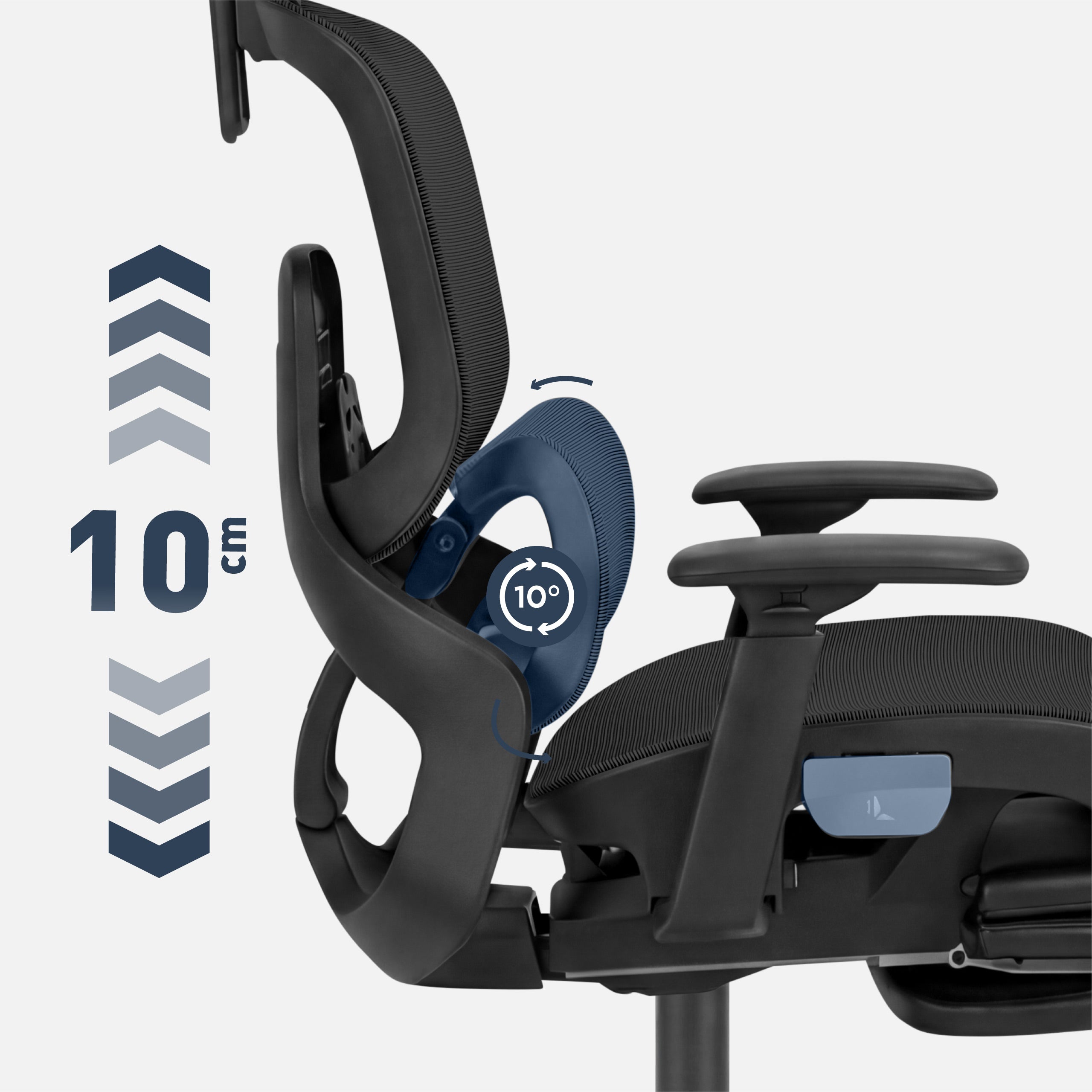 Ergonomischer Bürostuhl mit Fußstütze Mark Adler Expert 9.3 Schwarz