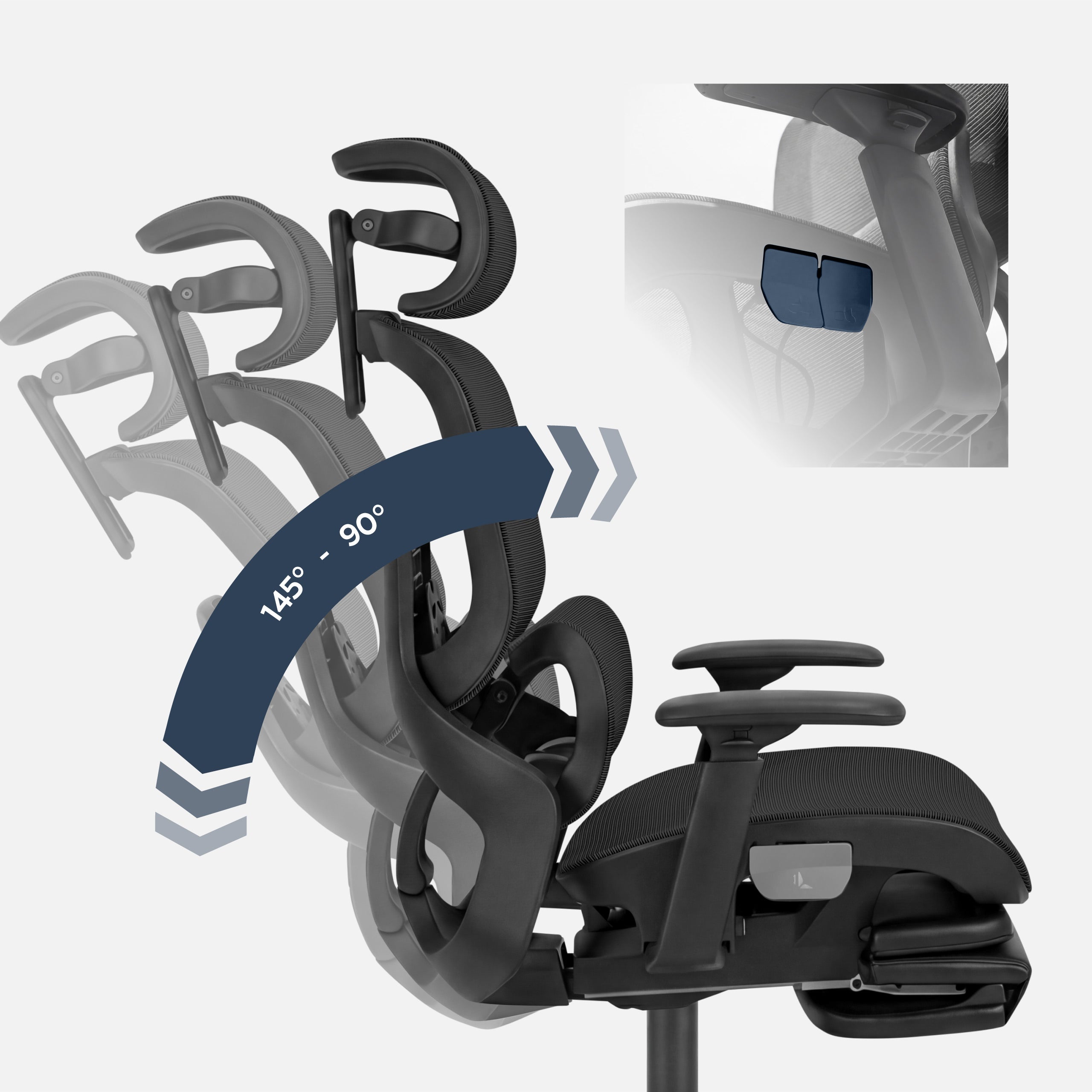 Ergonomischer Bürostuhl mit Fußstütze Mark Adler Expert 9.3 Schwarz