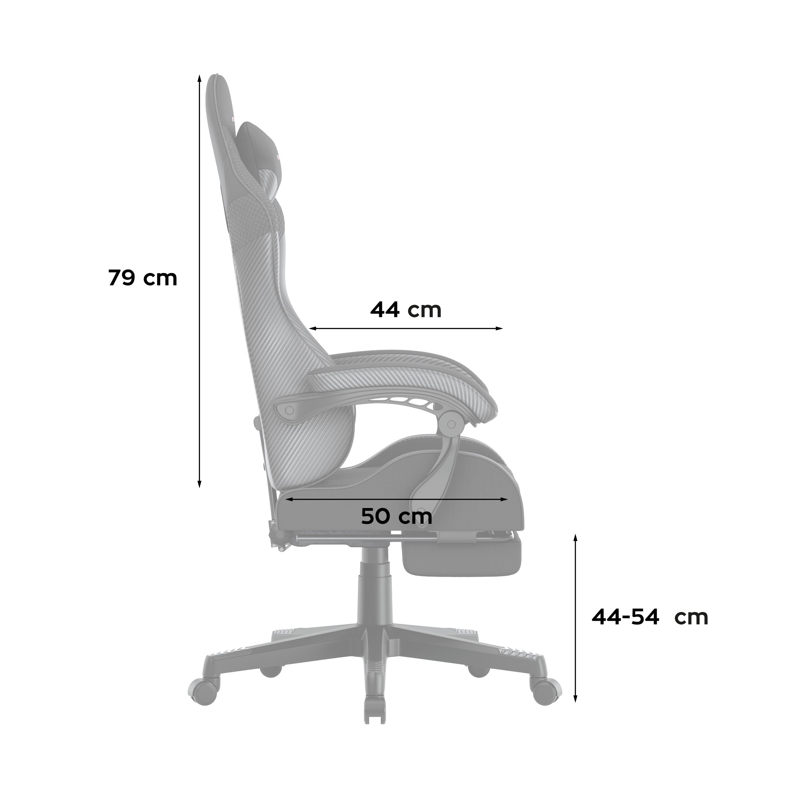 HUZARO Force 4.7 Carbon Mesh Gaming-Stuhl